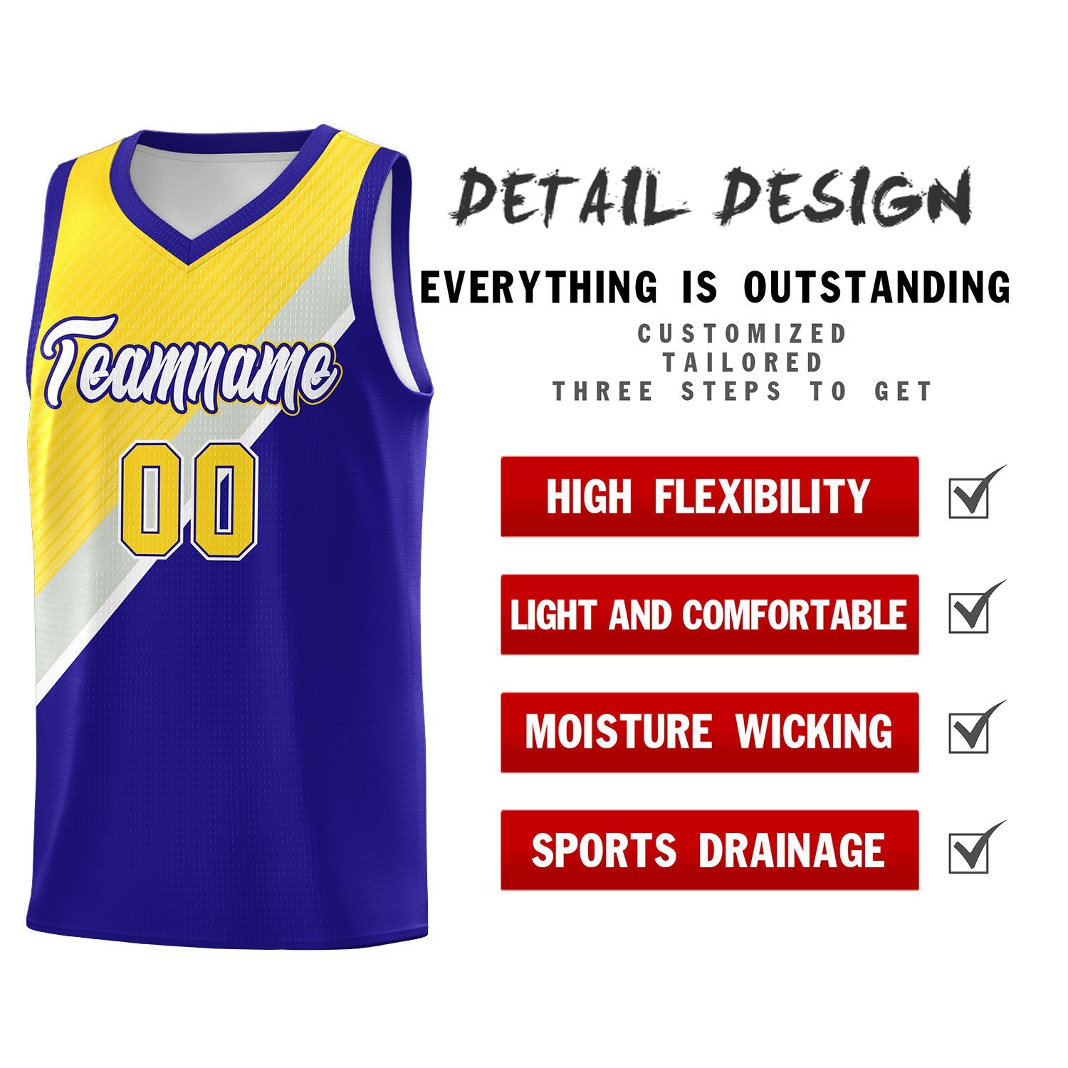 Custom Royal Gray Diagonal Stripes Color Block Sets Basketball Jersey | For Men,Perfect for Teams,Perfect for Coaches,Sublimation Printed,For Kid,For Youth | KXKSHOP
