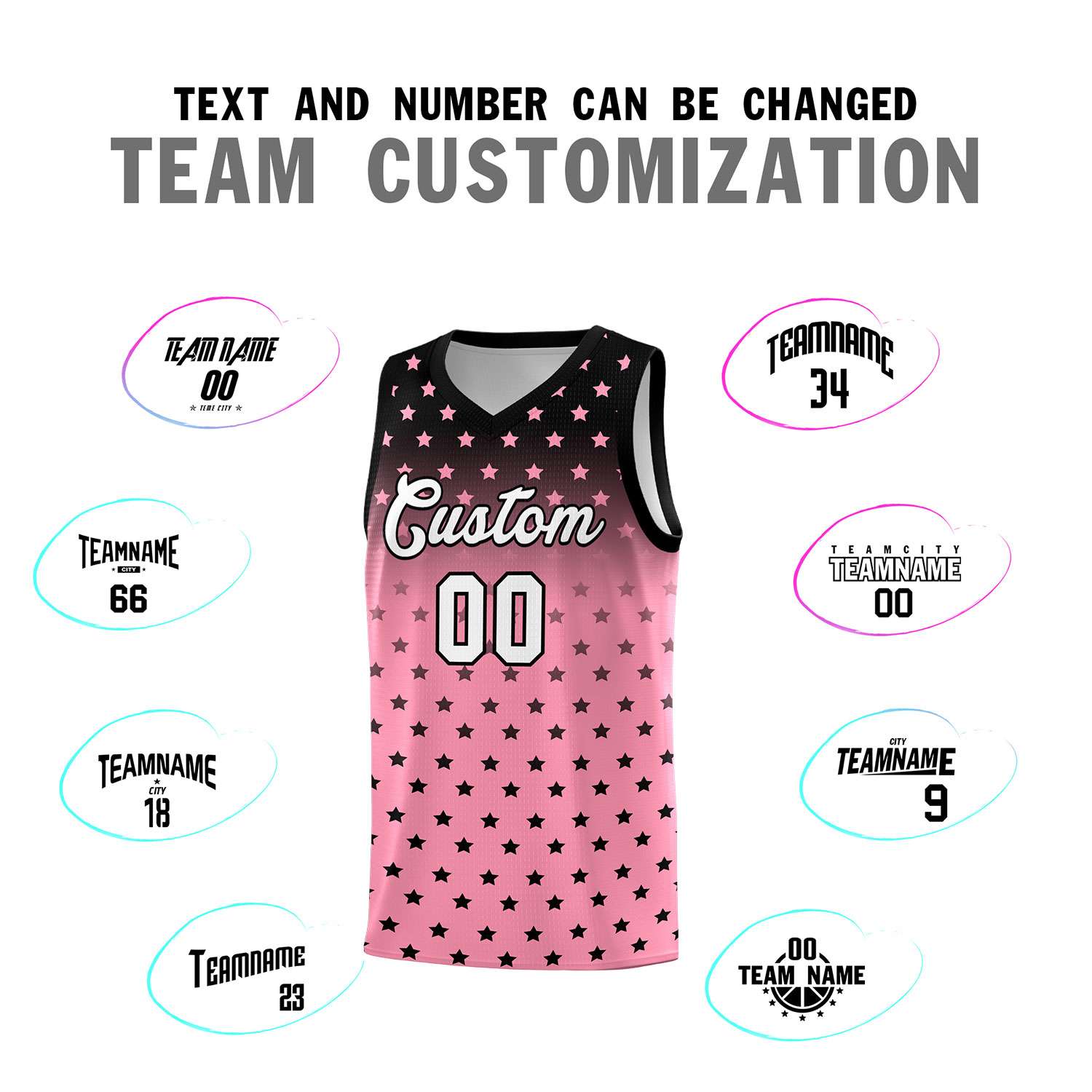 Custom Black Bright Green Gradient Start Pattern Basketball Jersey Sets