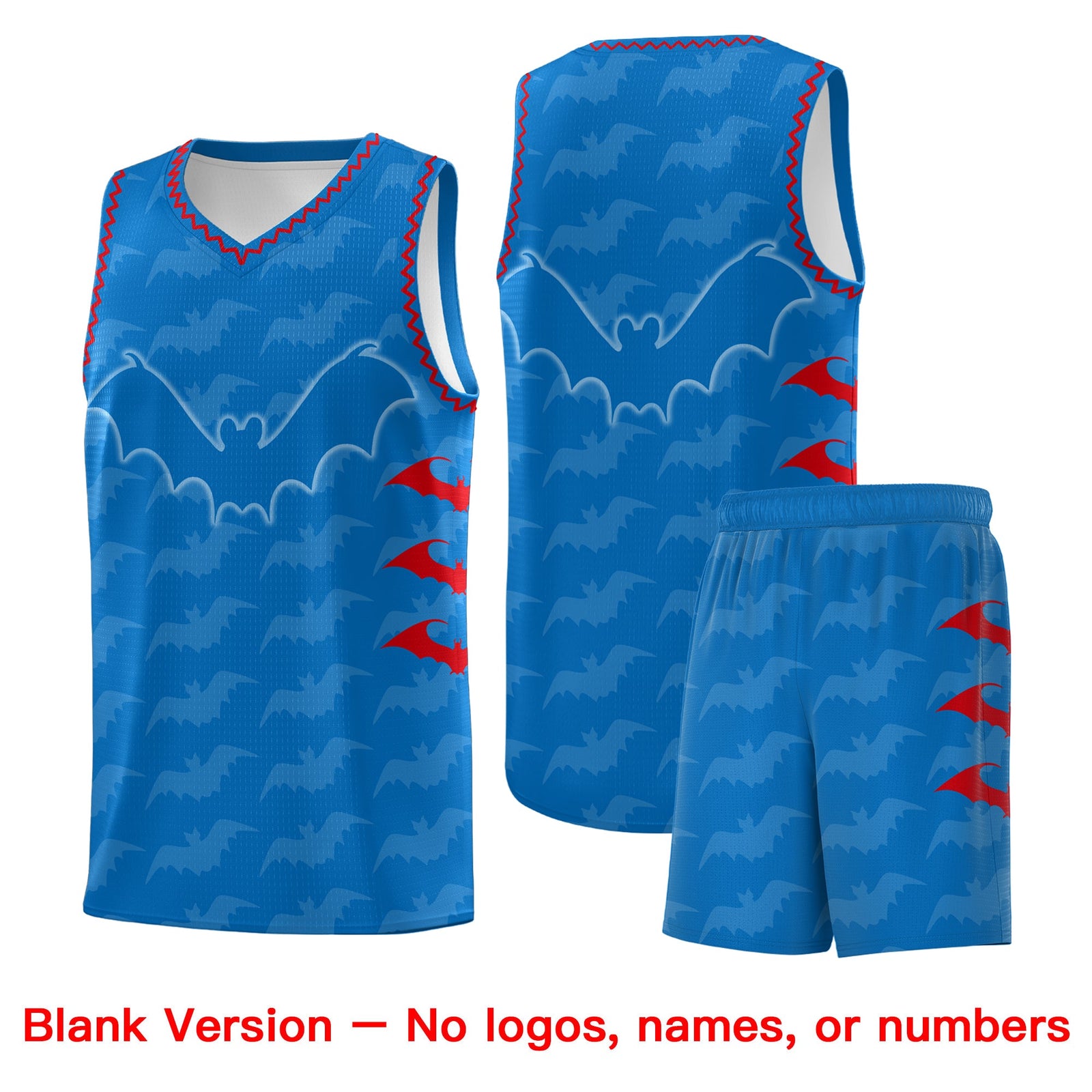 Custom Royal Red Bat Pattern Halloween Basketball Jersey | For Men,For Kid,For Youth,Sublimation Printed,Perfect for Training,Perfect for Parties,Add Name and Numbern | KXKSHOP