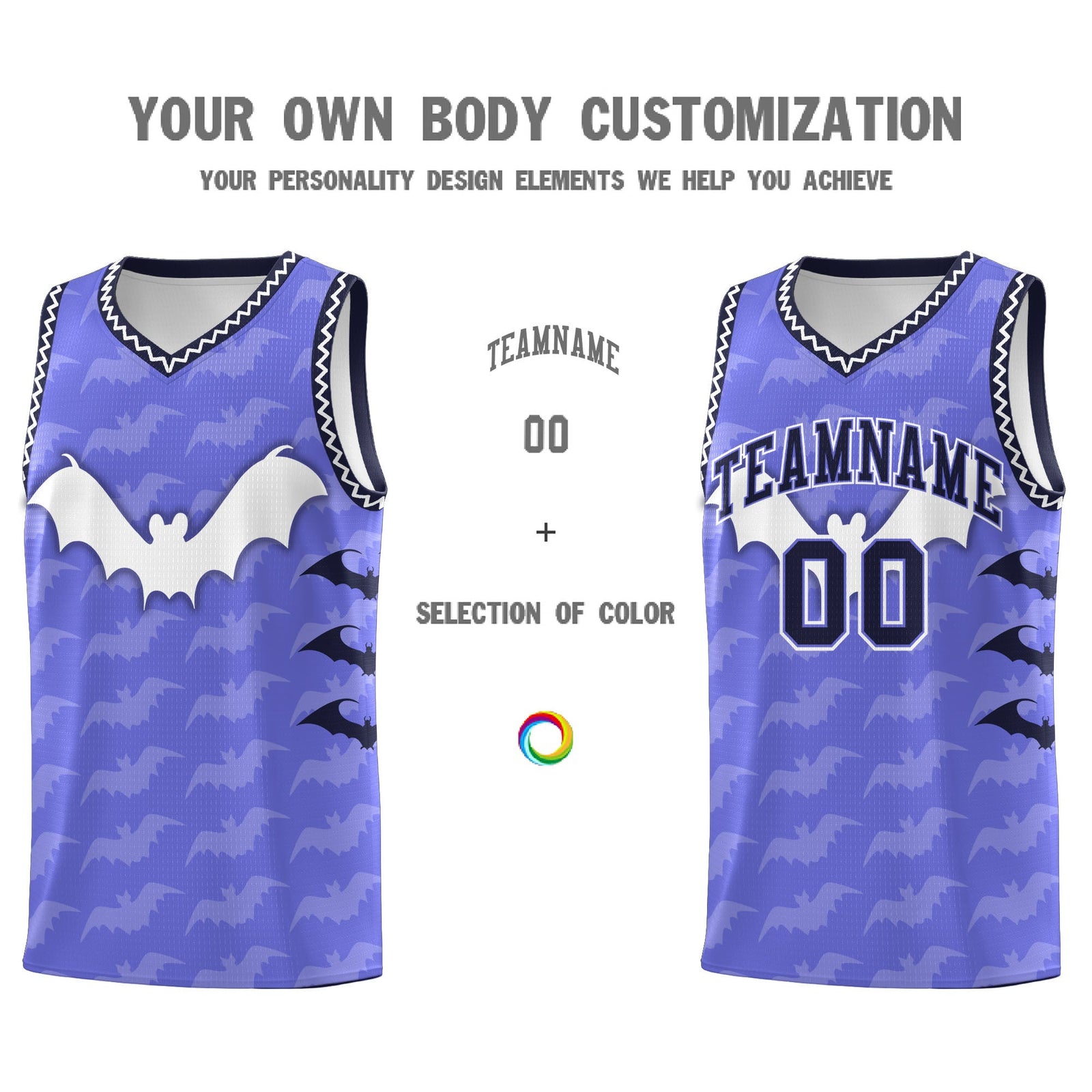 Custom Purple White Bat Pattern Halloween Basketball Jersey | For Men,For Kid,For Youth,Sublimation Printed,Perfect for Training,Perfect for Parties,Add Name and Numbern | KXKSHOP