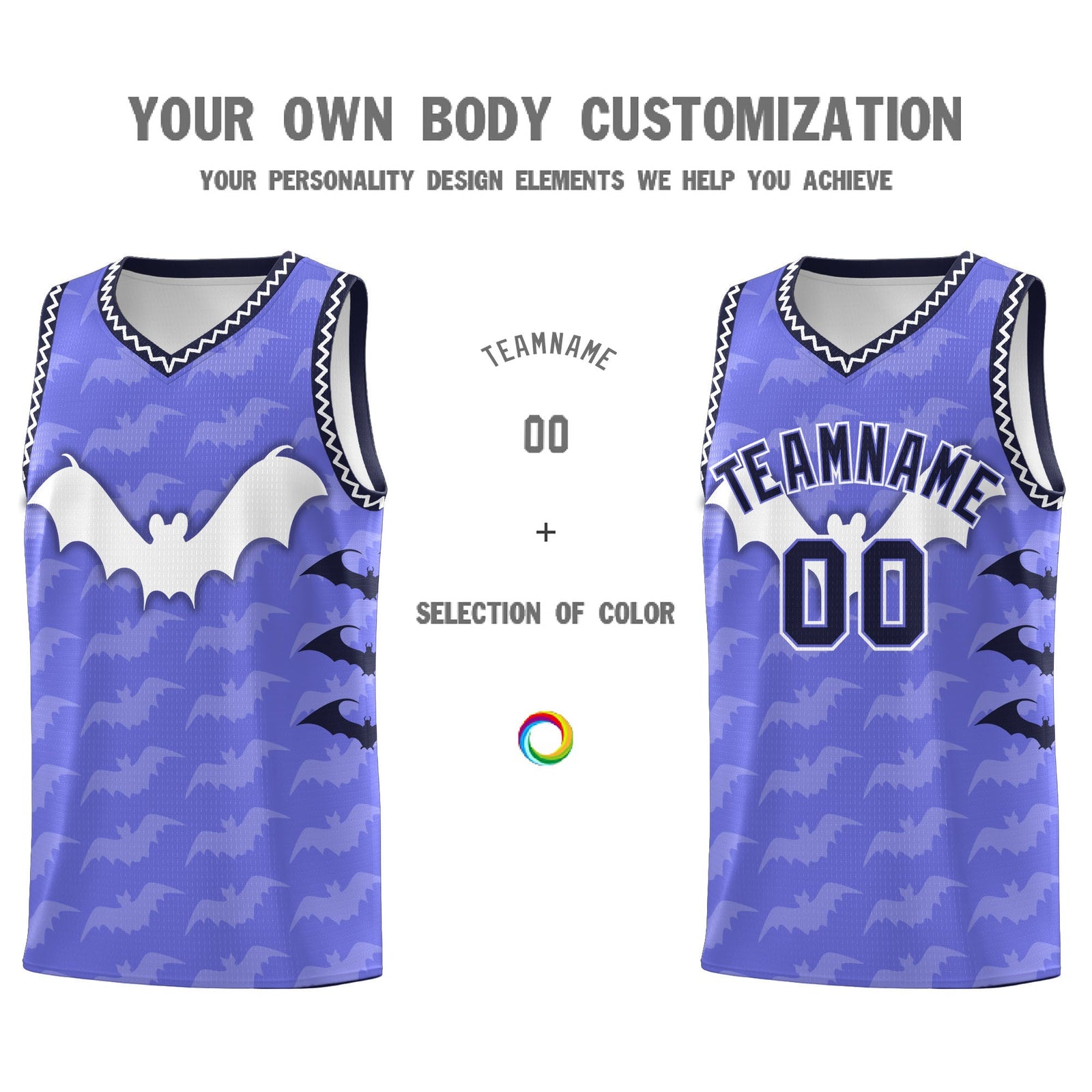 Custom Purple White Bat Pattern Halloween Basketball Jersey | For Men,For Kid,For Youth,Sublimation Printed,Perfect for Training,Perfect for Parties,Add Name and Numbern | KXKSHOP