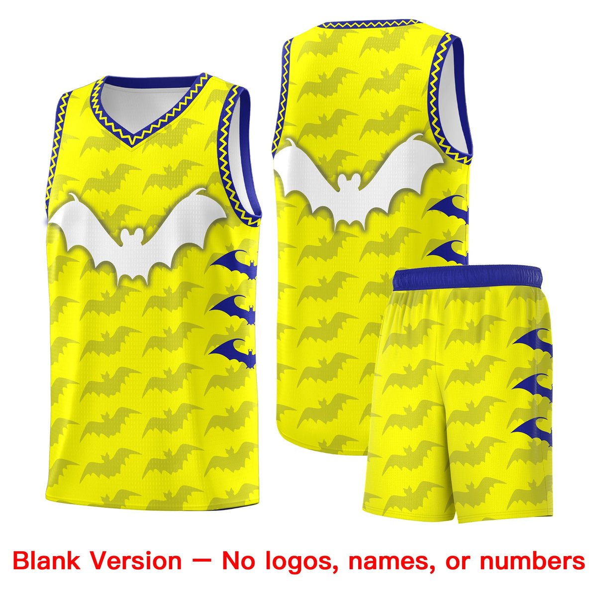 Custom Fluorescent Yellow Bat Pattern Halloween Basketball Jersey | For Men,For Kid,For Youth,Sublimation Printed,Perfect for Training,Perfect for Parties,Add Name and Numbern | KXKSHOP