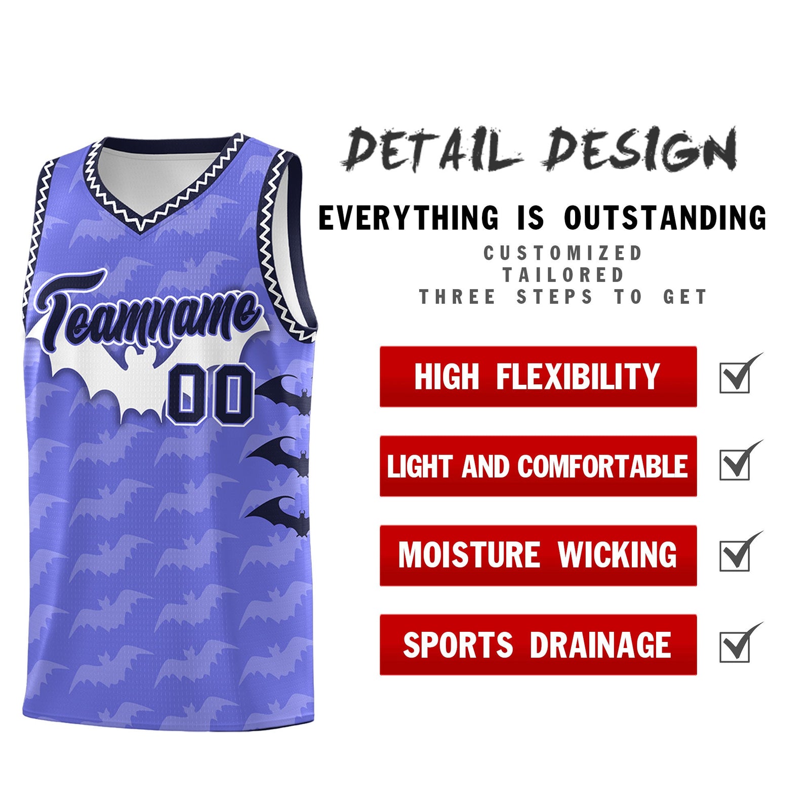 Custom Purple White Bat Pattern Halloween Basketball Jersey | For Men,For Kid,For Youth,Sublimation Printed,Perfect for Training,Perfect for Parties,Add Name and Numbern | KXKSHOP