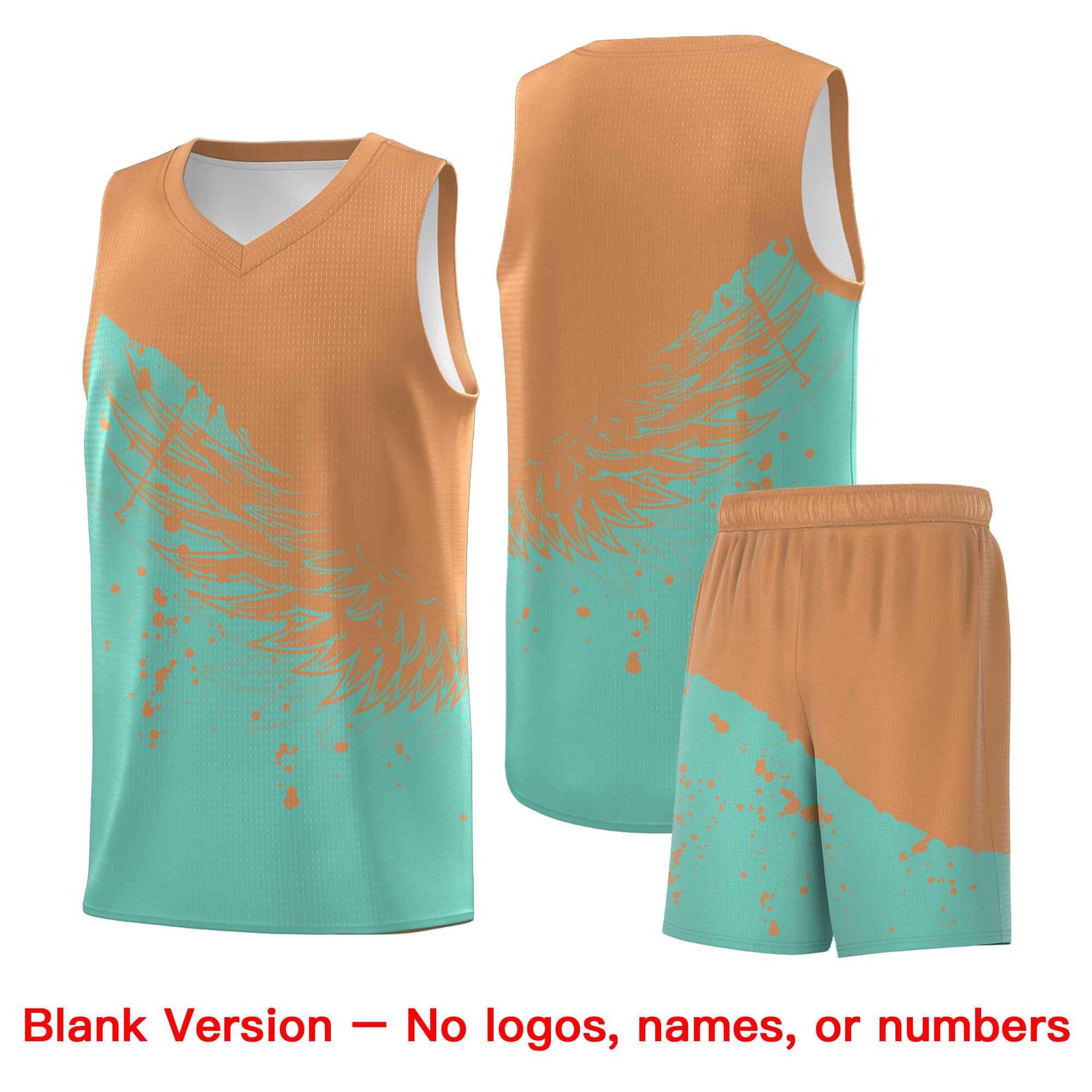 Custom Bright Green Buckskin Brown Wing Pattern Sports Uniform Basketball Jersey| KXKSHOP
