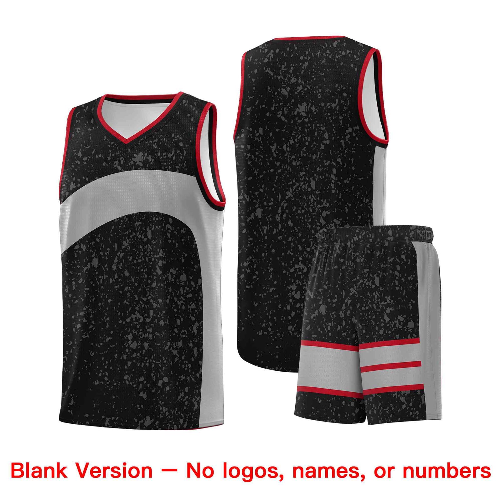 Custom Black Light Gray Dot Graffiti Pattern Irregular Team Names Sports Uniform Basketball Jersey| KXKSHOP