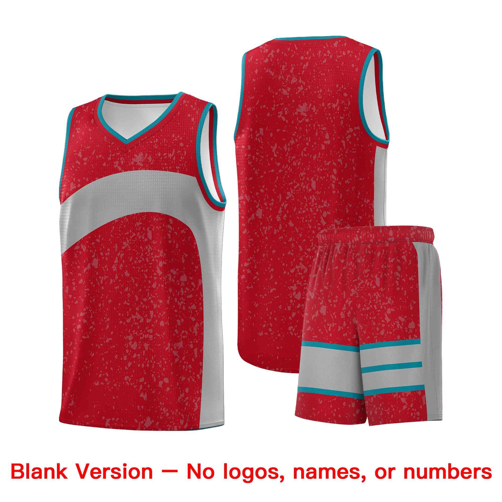 Custom Red Light Gray Dot Graffiti Pattern Irregular Team Names Sports Uniform Basketball Jersey| KXKSHOP
