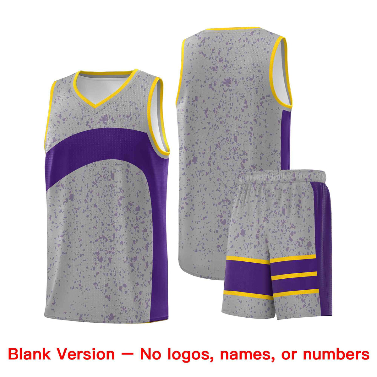 Custom Light Gray Purple Dot Graffiti Pattern Irregular Team Names Sports Uniform Basketball Jersey