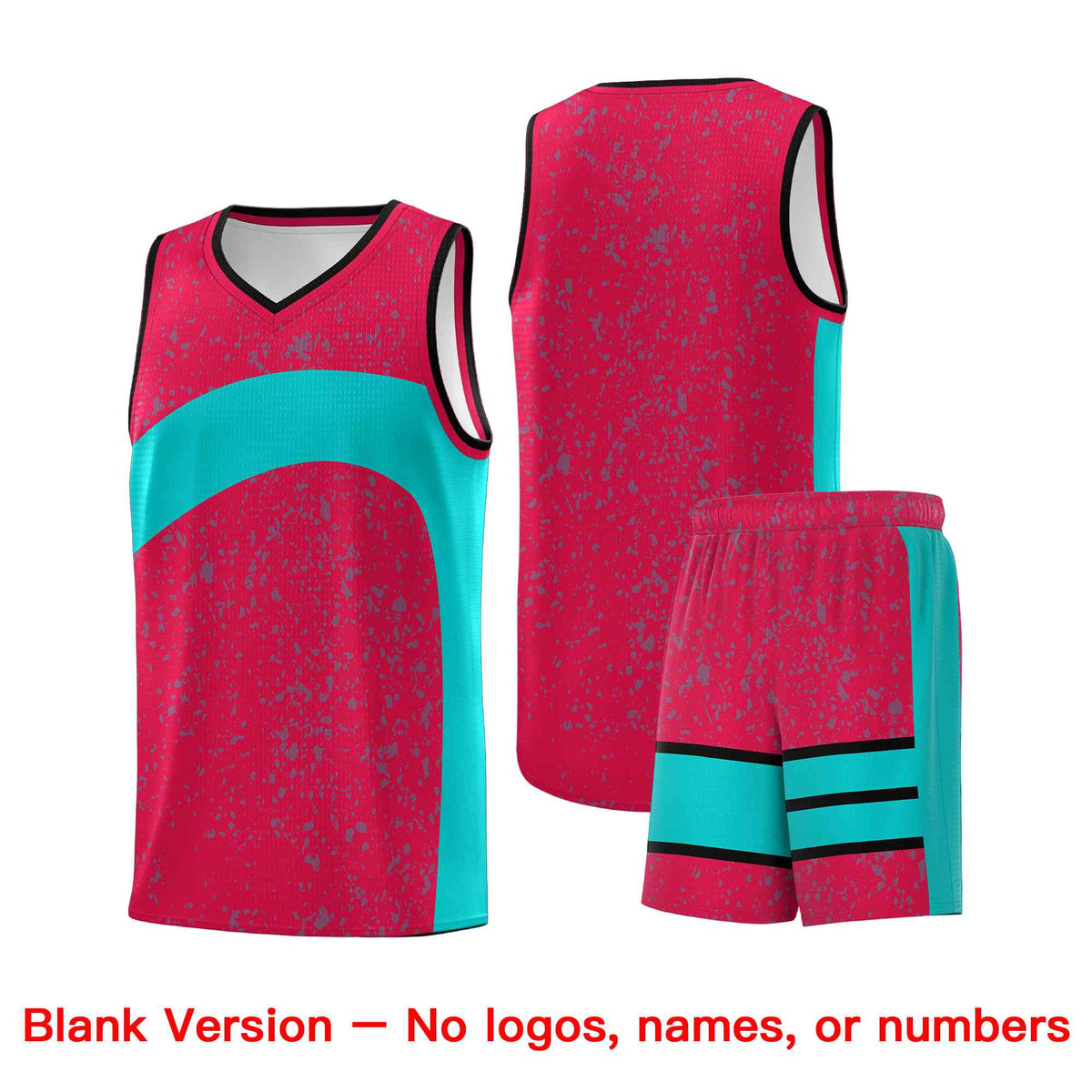 Custom Red Aqua Dot Graffiti Pattern Irregular Team Names Sports Uniform Basketball Jersey