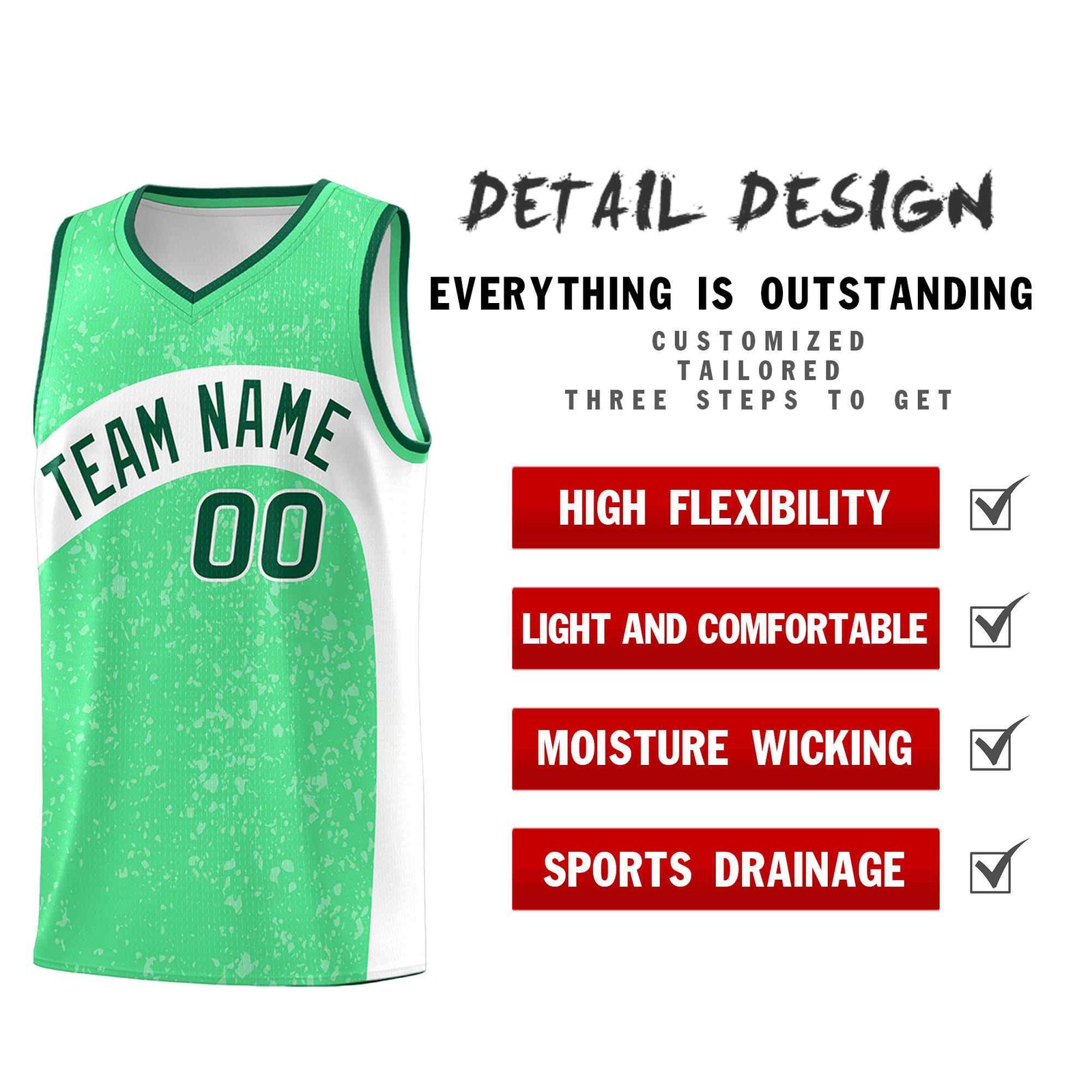 Custom Green Kelly Green Dot Graffiti Pattern Irregular Team Names Sports Uniform Basketball Jersey