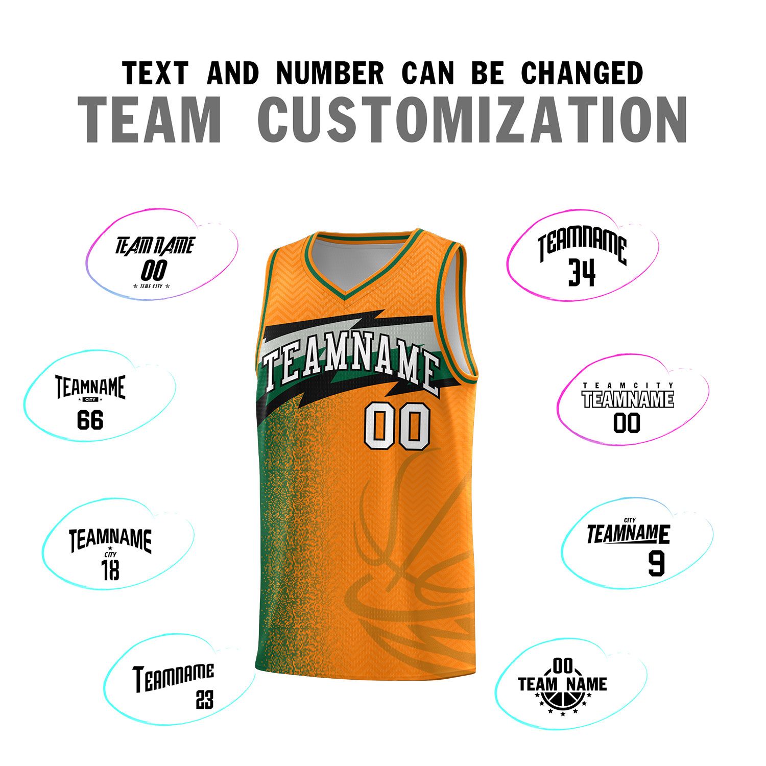 Custom Broncos Orange Dot Scatter Graffiti Pattern Sports Uniform Basketball Jersey