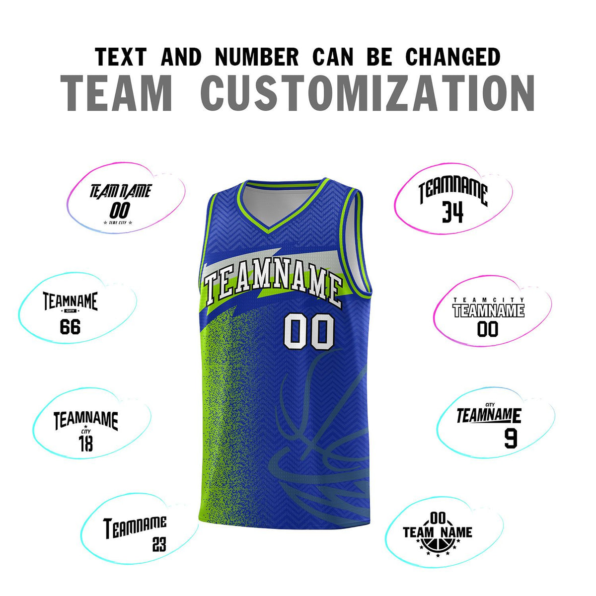 Custom Royal Dot Scatter Graffiti Pattern Sports Uniform Basketball Jersey