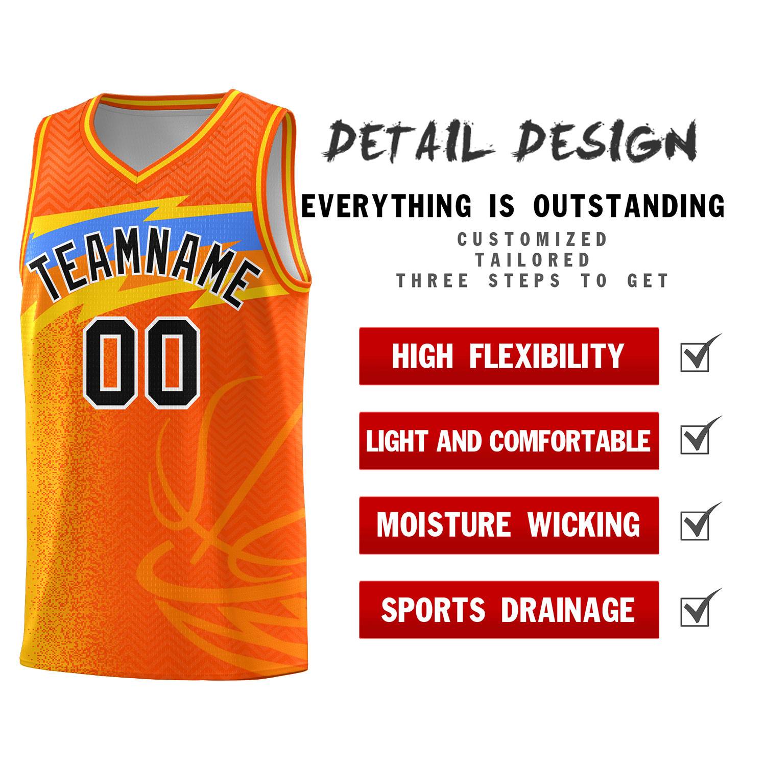 Custom Orange Dot Scatter Graffiti Pattern Sports Uniform Basketball Jersey