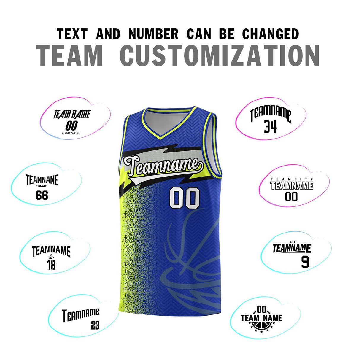 Custom Royal Dot Scatter Graffiti Pattern Sports Uniform Basketball Jersey