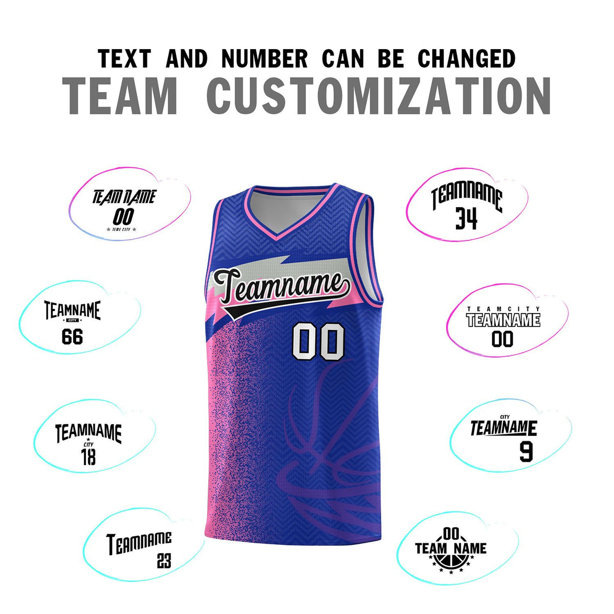 Custom Royal Dot Scatter Graffiti Pattern Sports Uniform Basketball Jersey