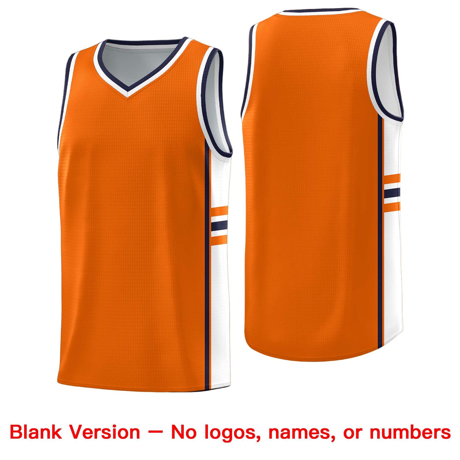 Custom Youth Basketball Jersey - Orange White Personalized Varsity Two-Tone Uniform