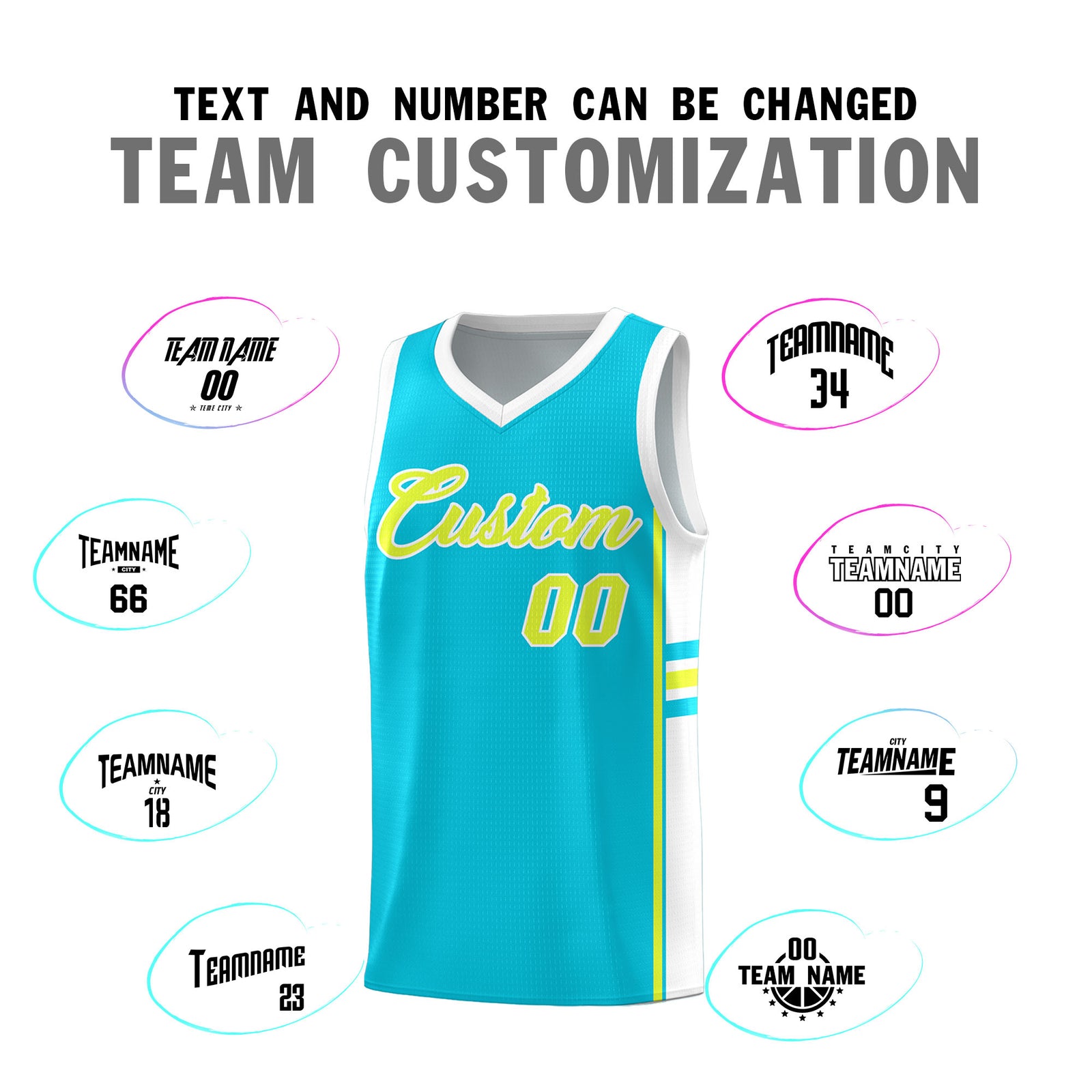 Custom Youth Basketball Jersey - Sky Blue White Personalized Varsity Two-Tone Uniform