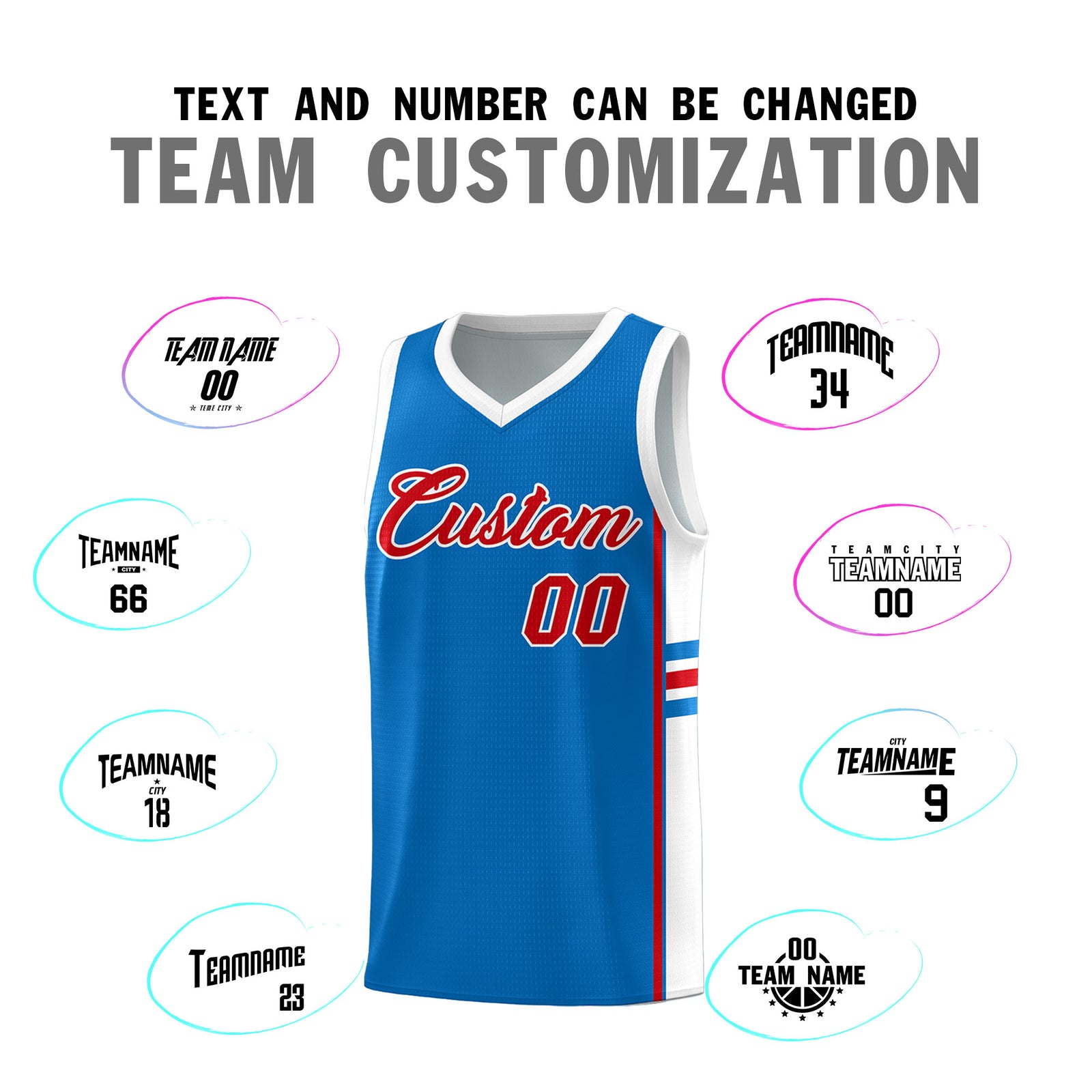 Custom Youth Basketball Jersey - Royal White Personalized Varsity Two-Tone Uniform