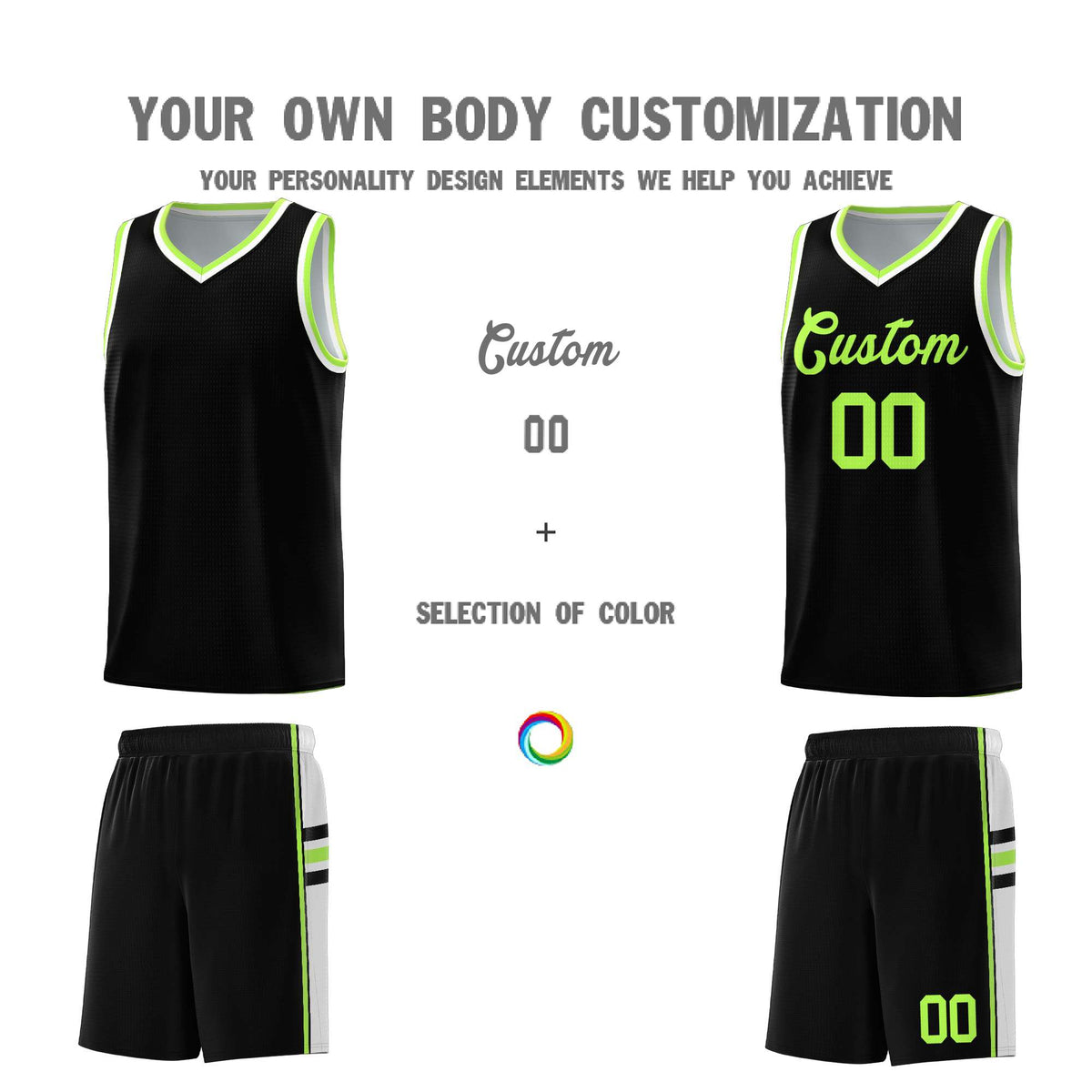 Custom Youth Basketball Jersey - Black White Two-Tone Classic Varsity Uniform