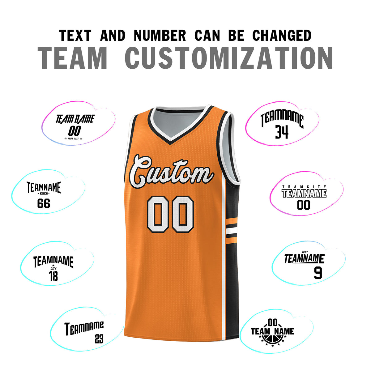 Custom Youth Basketball Jersey - Gold Orange Black Two-Tone Varsity Jersey Set