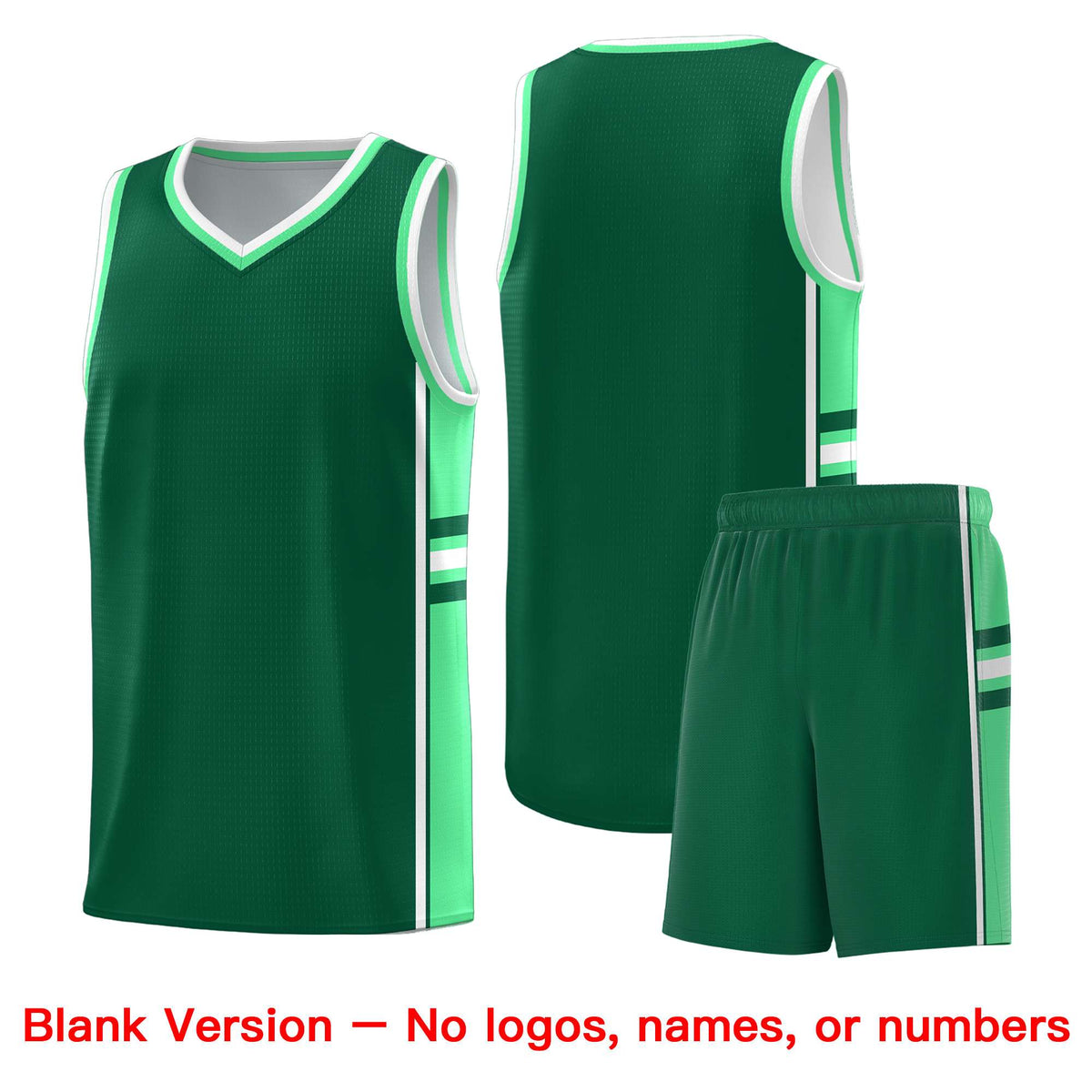 Custom Youth Basketball Jersey - Kelly Green Green Two-Tone Classic Varsity Uniform