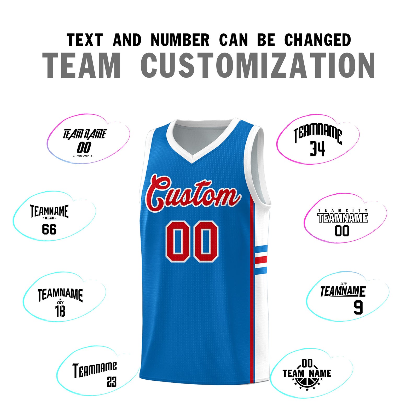 Custom Youth Basketball Jersey - Royal White Personalized Varsity Two-Tone Uniform