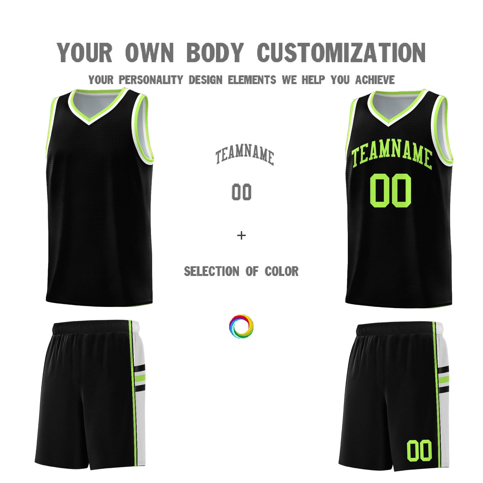 Custom Youth Basketball Jersey - Black White Two-Tone Classic Varsity Uniform