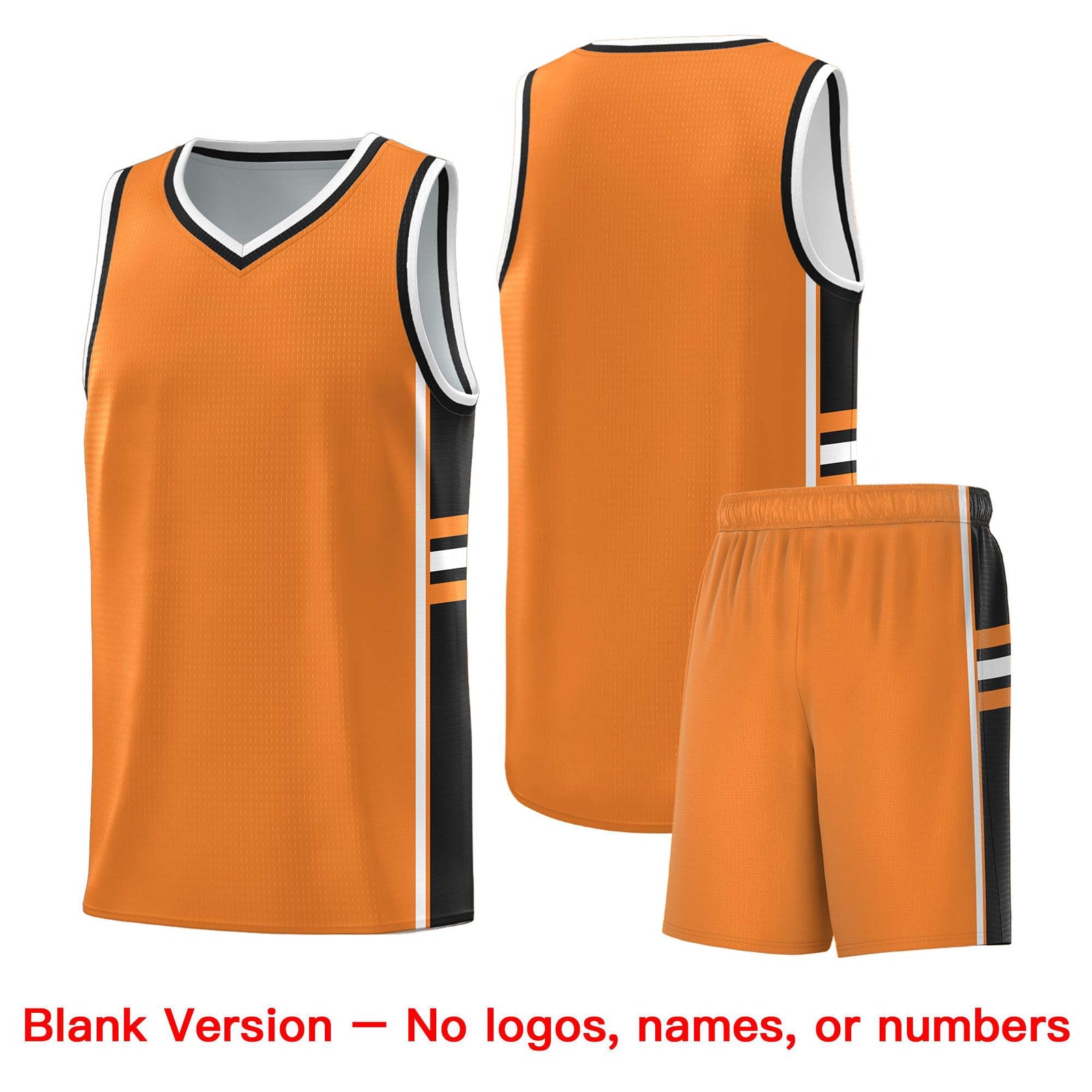 Custom Youth Basketball Jersey - Gold Orange Black Two-Tone Varsity Jersey Set