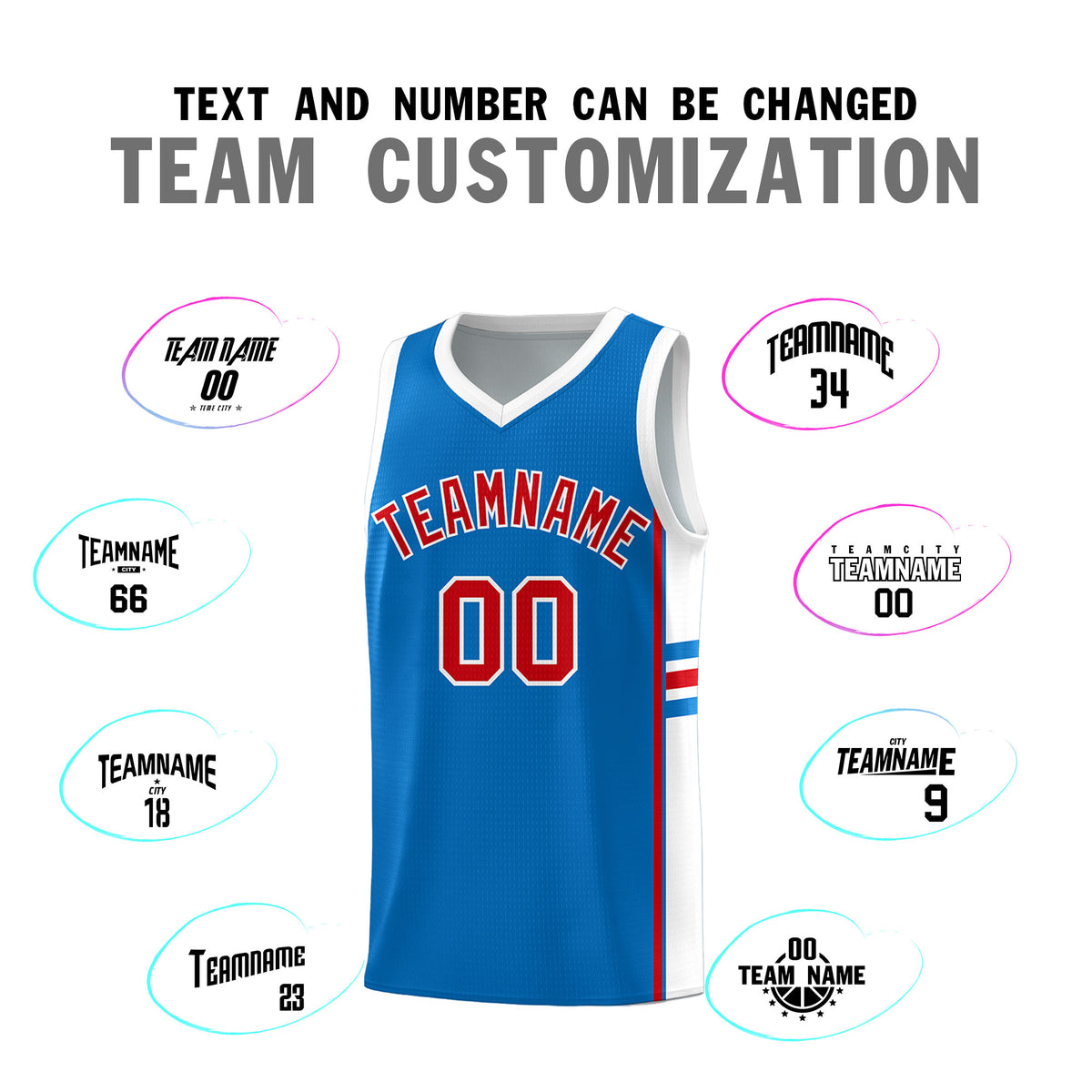 Custom Youth Basketball Jersey - Royal White Personalized Varsity Two-Tone Uniform