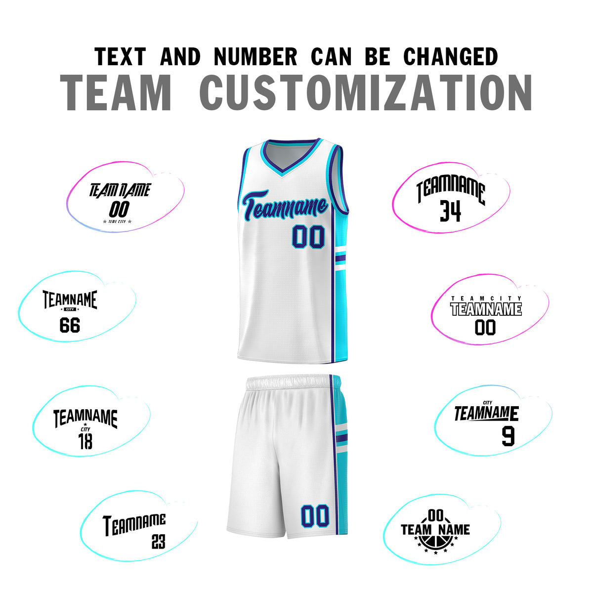 Custom Youth Basketball Jersey - White Royal Personalized Varsity Two-Tone Uniform