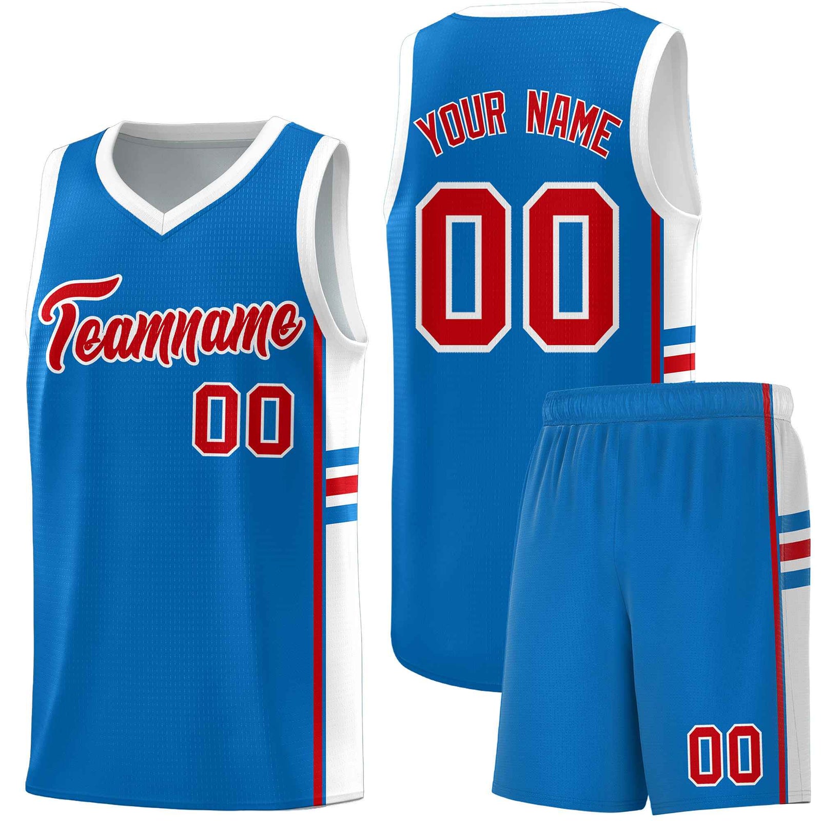 Custom Youth Basketball Jersey - Royal White Personalized Varsity Two-Tone Uniform