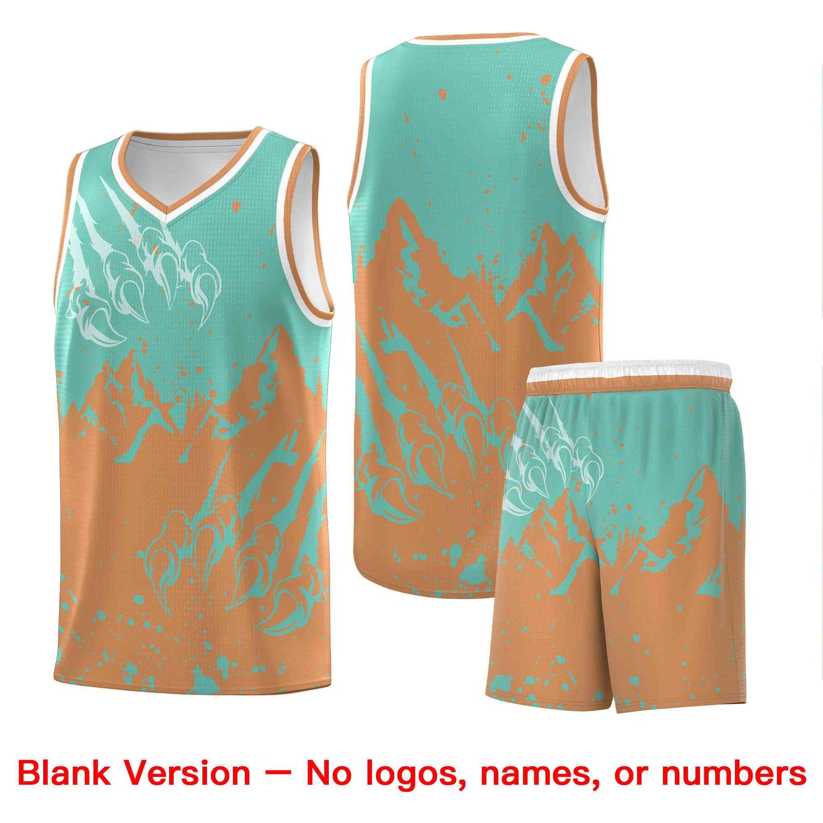 Custom Bright Green Buckskin Brown Snow Mountain Beast Pattern Sports Uniform Basketball Jersey| KXKSHOP