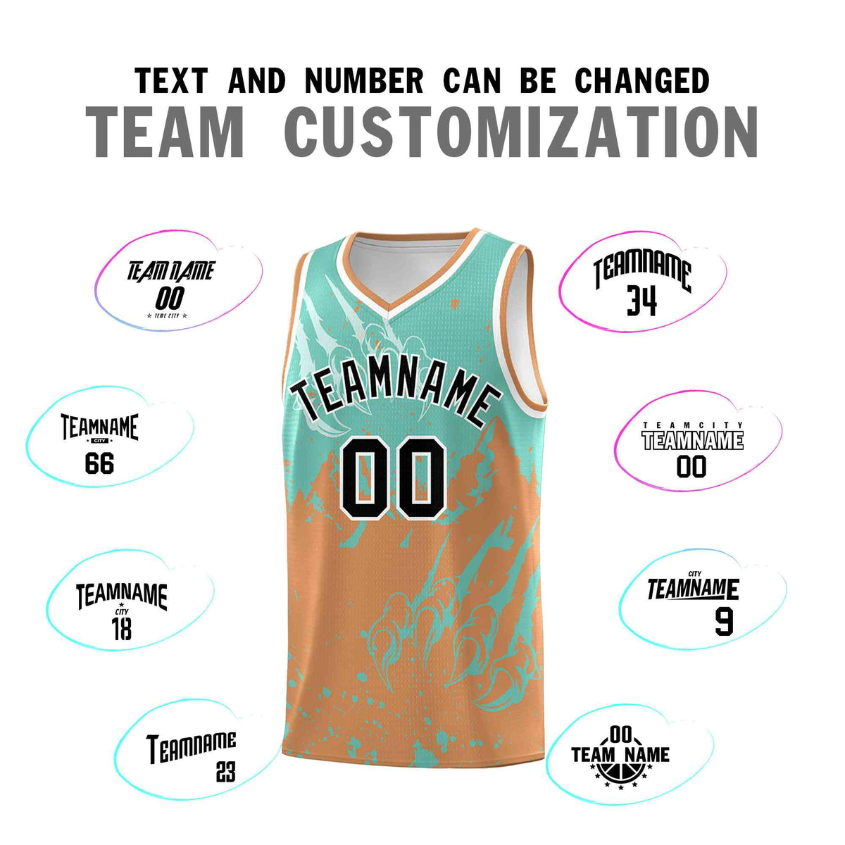 Custom Bright Green Buckskin Brown Snow Mountain Beast Pattern Sports Uniform Basketball Jersey