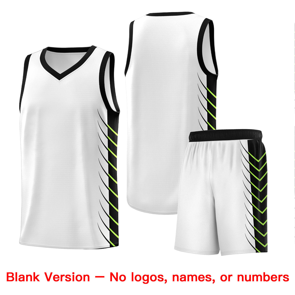 Custom White Black Personalized Side Symmetrical Line Pattern Sports Uniform Basketball Jersey| KXKSHOP