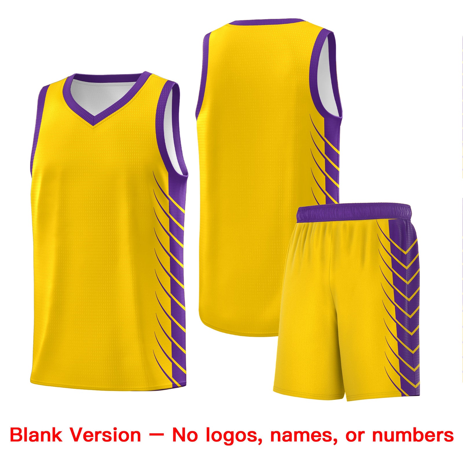 Custom Gold Purple Personalized Side Symmetrical Line Pattern Sports Uniform Basketball Jersey| KXKSHOP