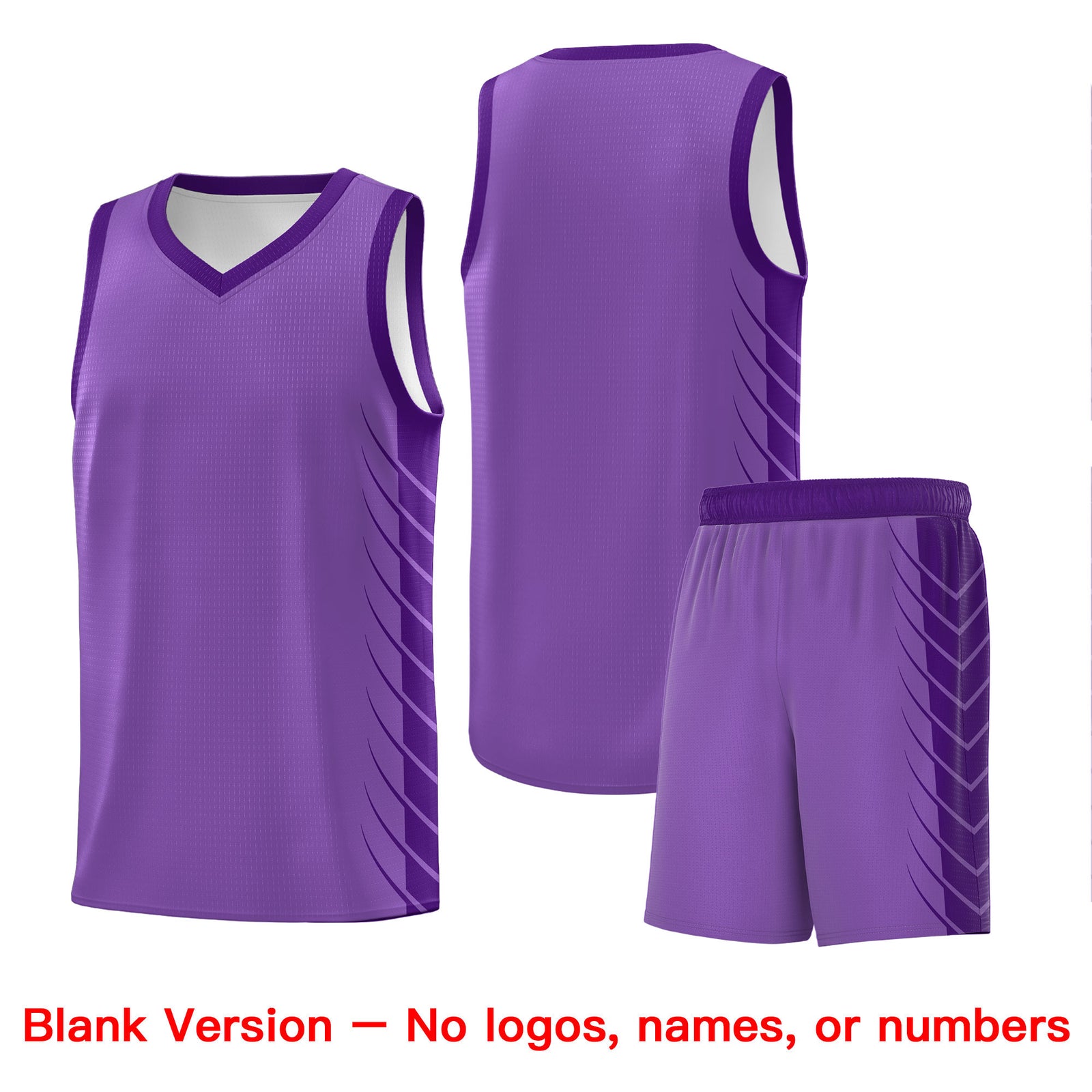 Custom Light Purple Purple Personalized Side Symmetrical Line Pattern Sports Uniform Basketball Jersey| KXKSHOP