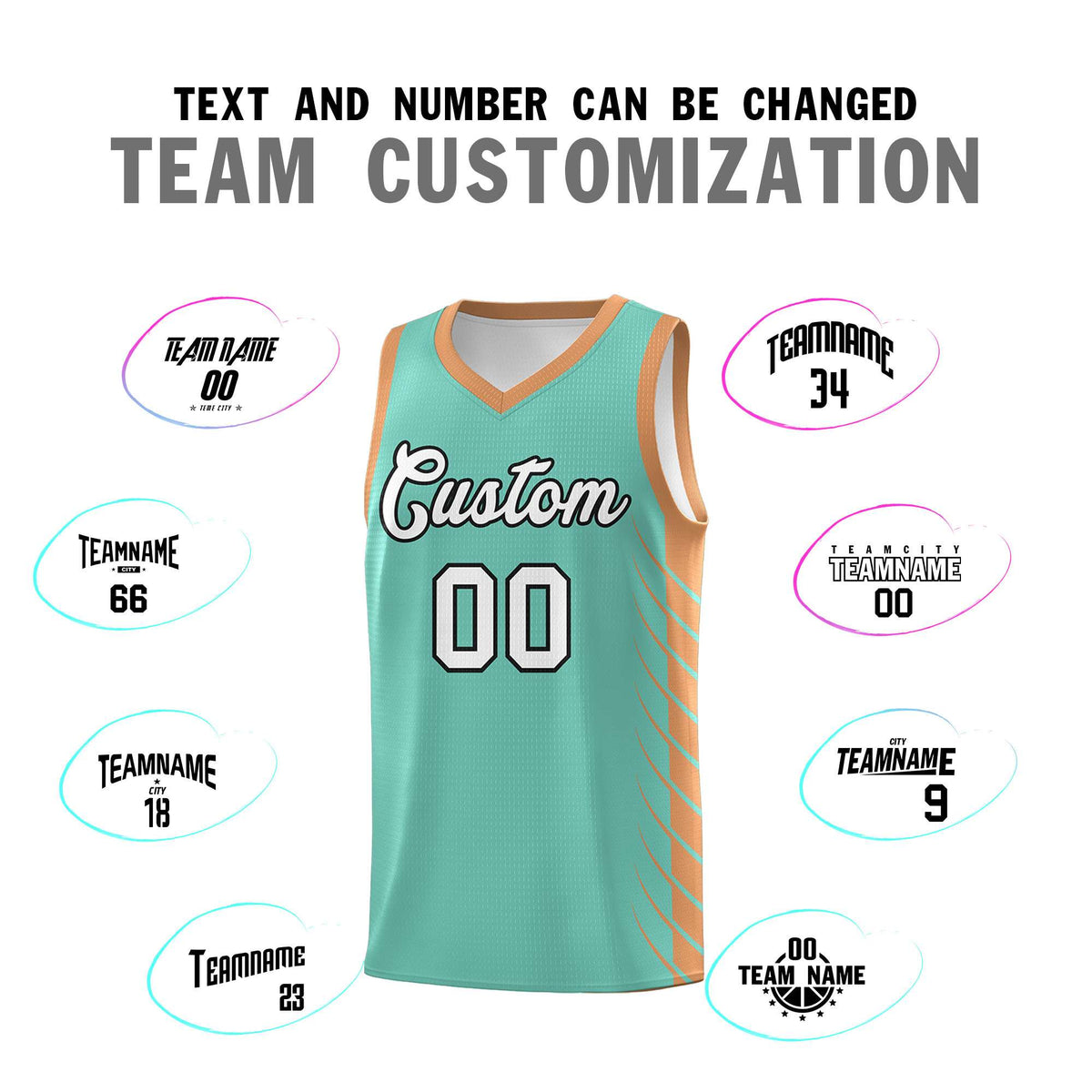 Custom Bright Green Buckskin Brown Personalized Side Symmetrical Line Pattern Sports Uniform Basketball Jersey| KXKSHOP