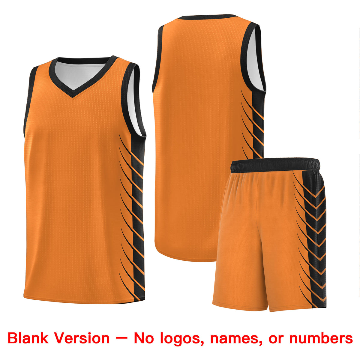 Custom Gold Orange Black Personalized Side Symmetrical Line Pattern Sports Uniform Basketball Jersey