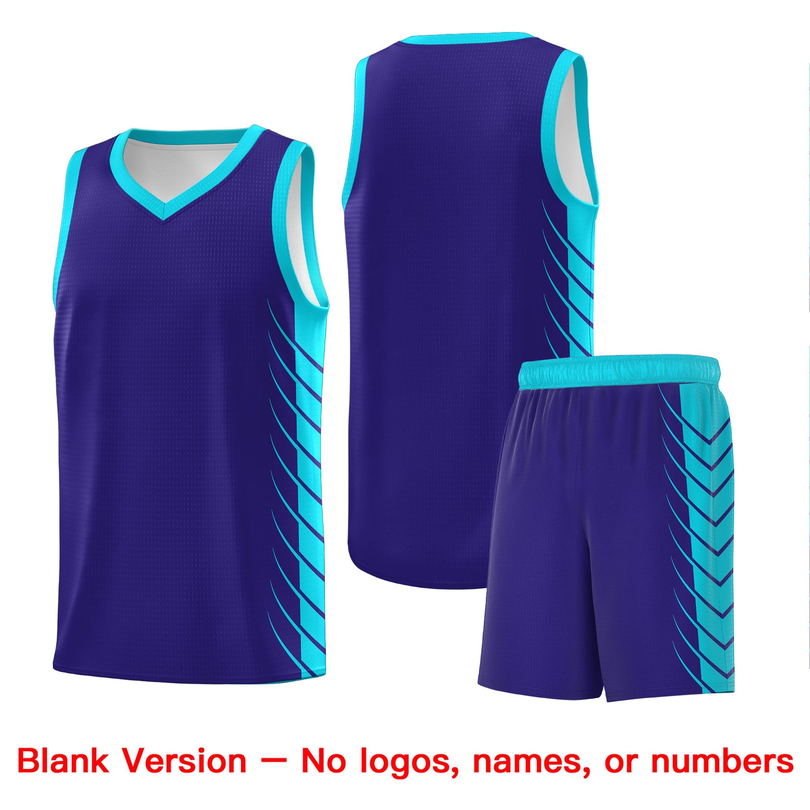 Custom Royal Sky Blue Personalized Side Symmetrical Line Pattern Sports Uniform Basketball Jersey