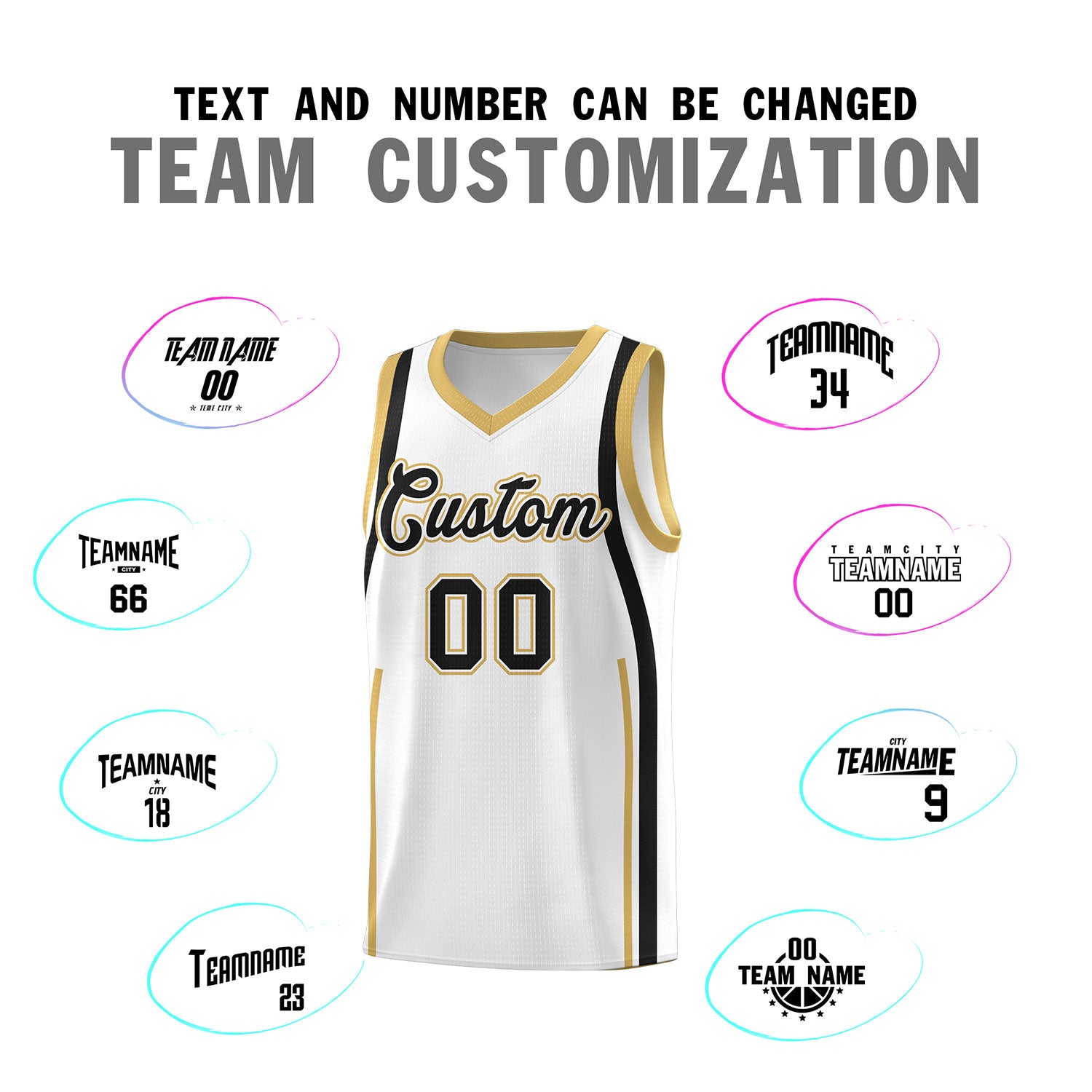 Custom White Black AND White Basketball Jersey