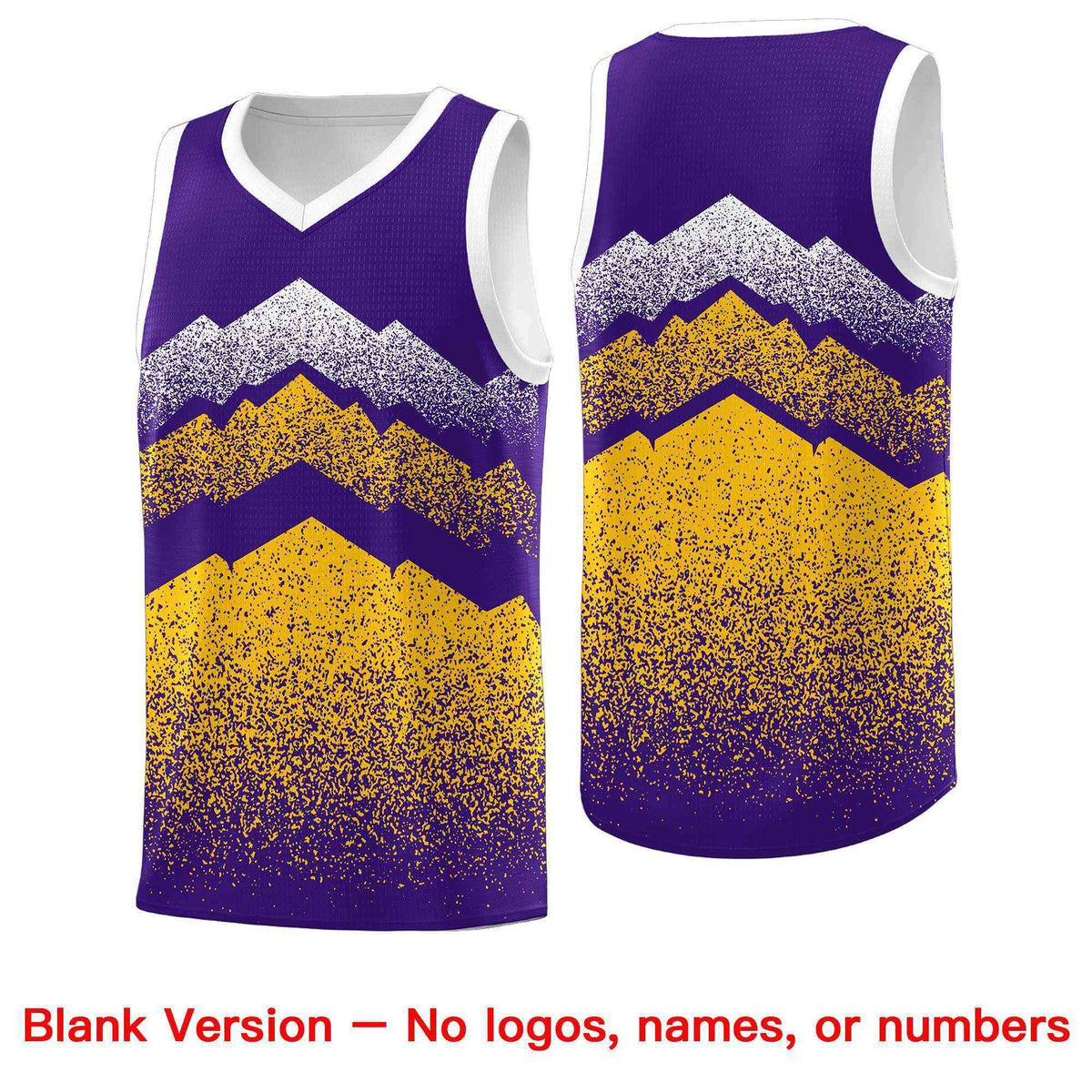 Personalized Youth Basketball Jerseys   Purple Gold Gradient Mountain Design Uniforms