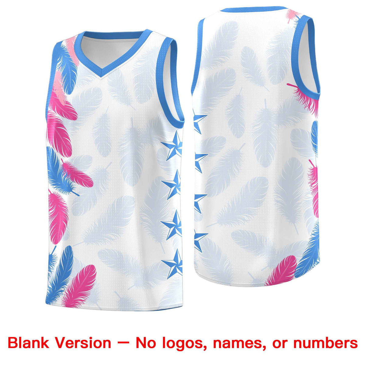 Custom Youth Basketball Jersey Navy White Feather Series Sports Uniform