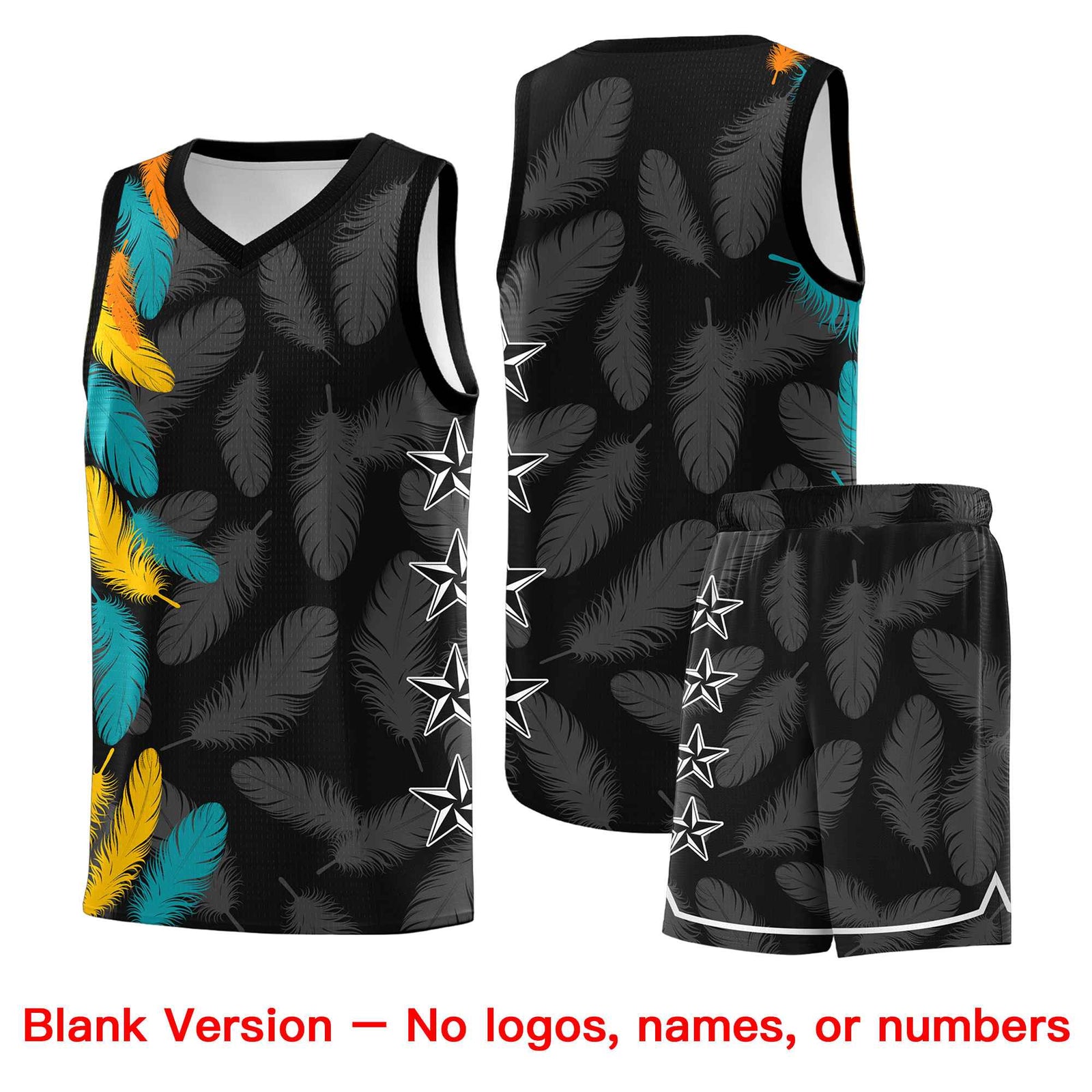 Custom Youth Basketball Jersey Navy White Feather Series Sports Uniform