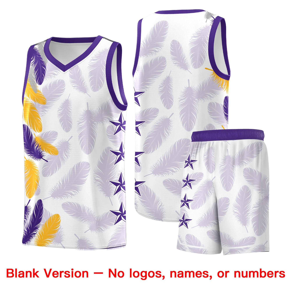 Custom Youth Basketball Jersey Navy White Feather Series Sports Uniform