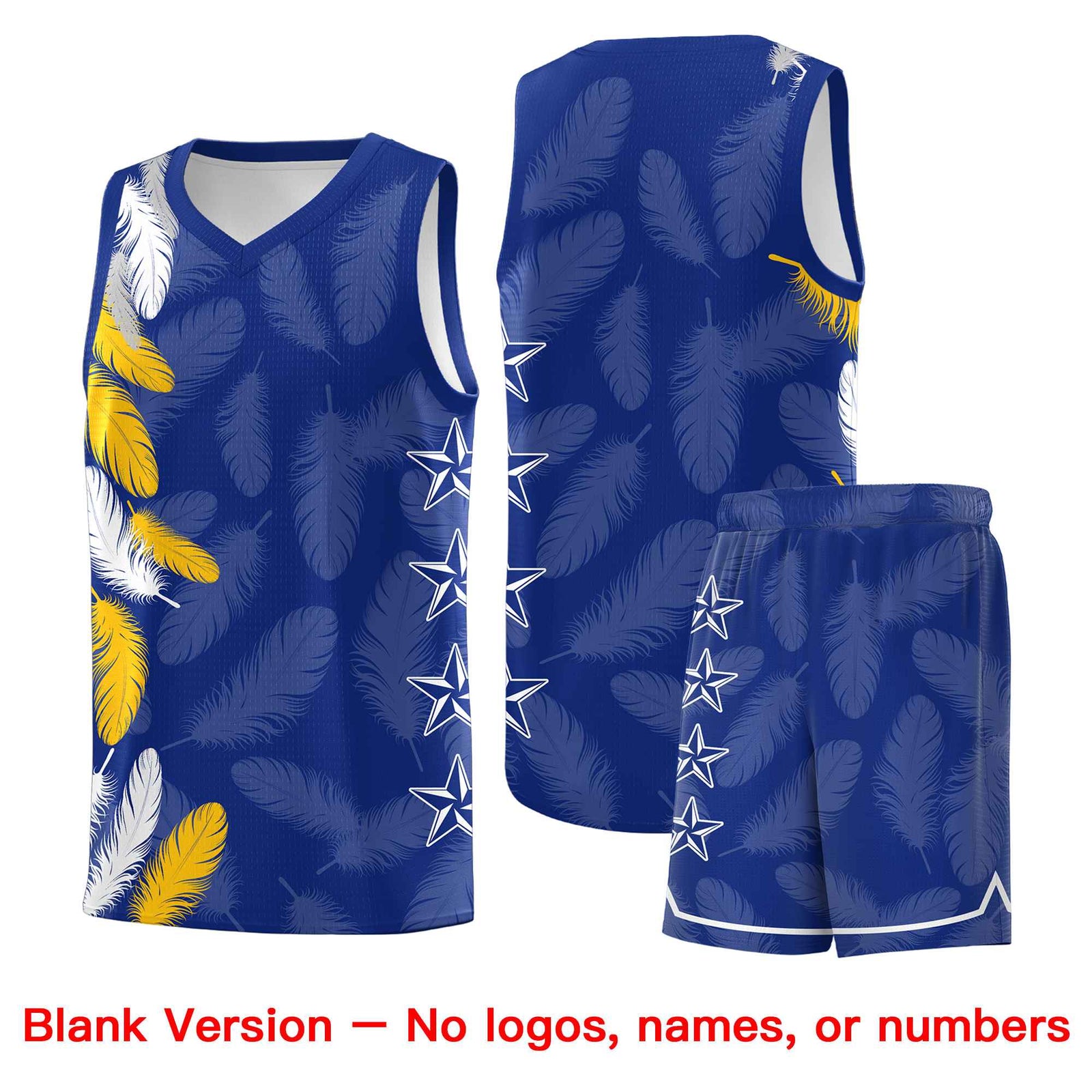 Custom Youth Basketball Jersey Navy White Feather Series Sports Uniform