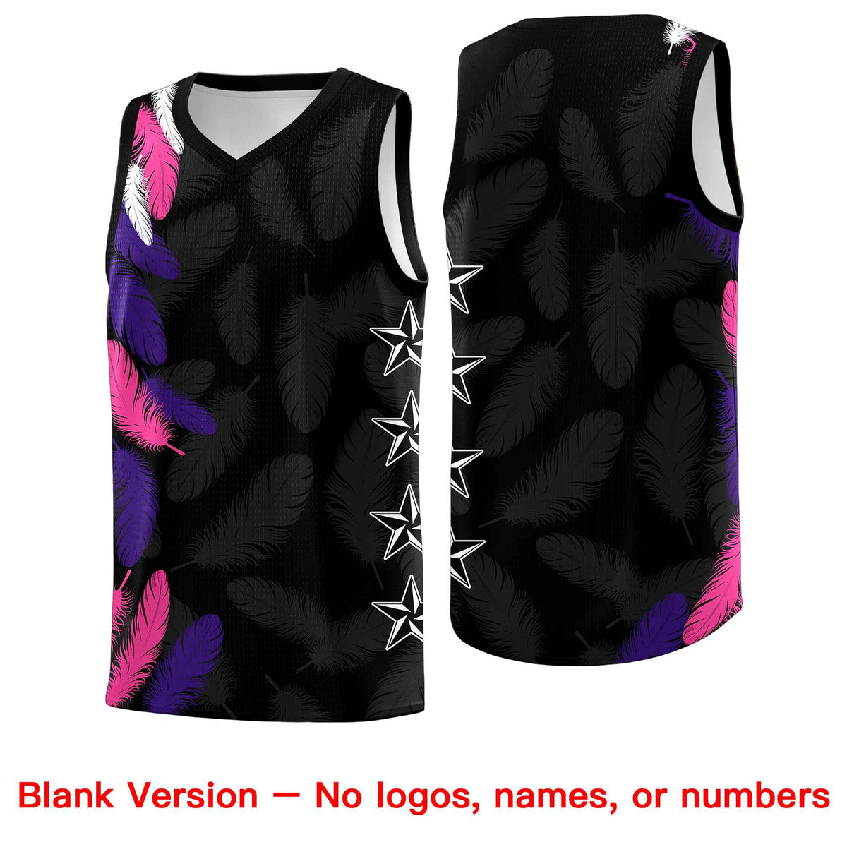 Custom Youth Basketball Jersey Navy White Feather Series Sports Uniform