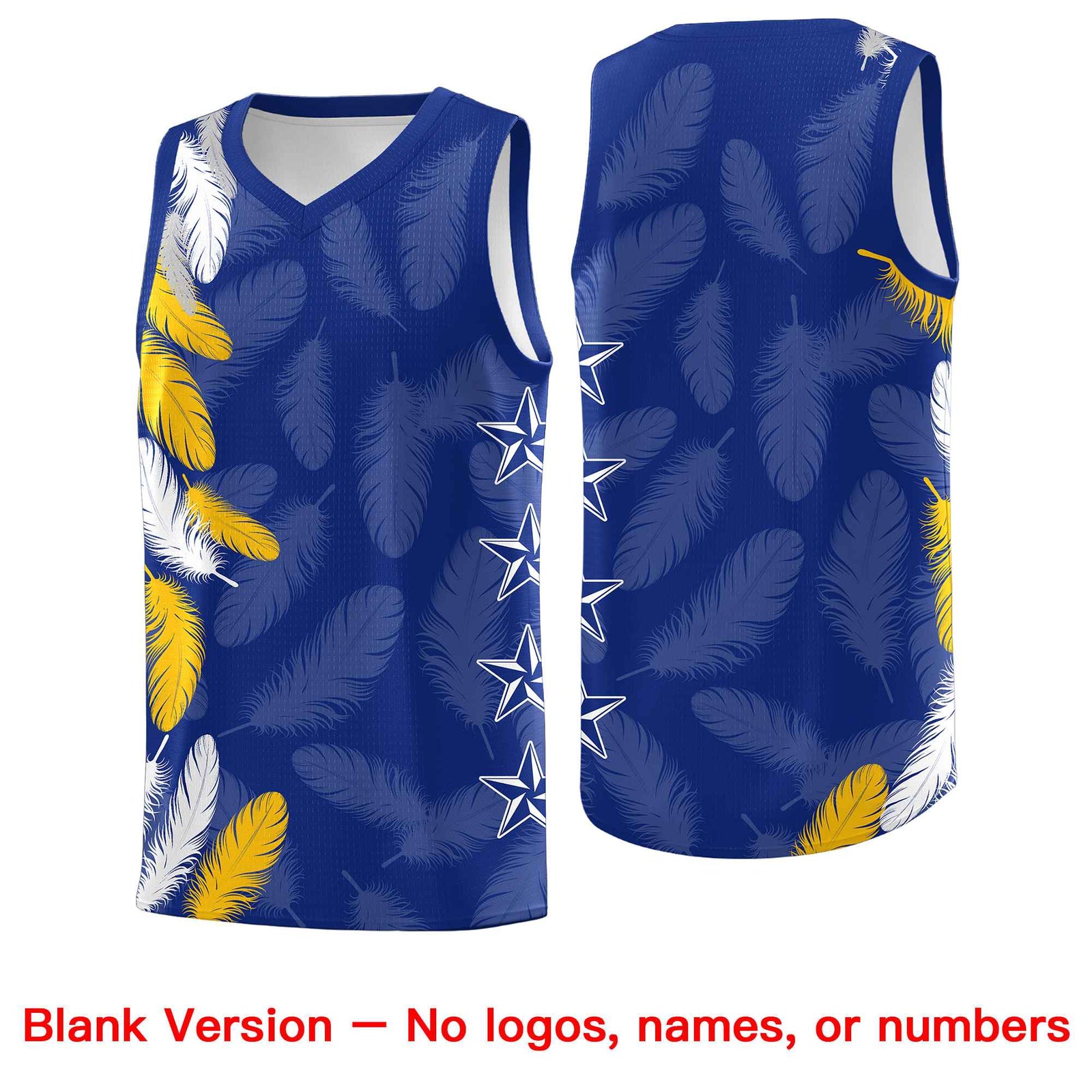 Custom Youth Basketball Jersey Navy White Feather Series Sports Uniform
