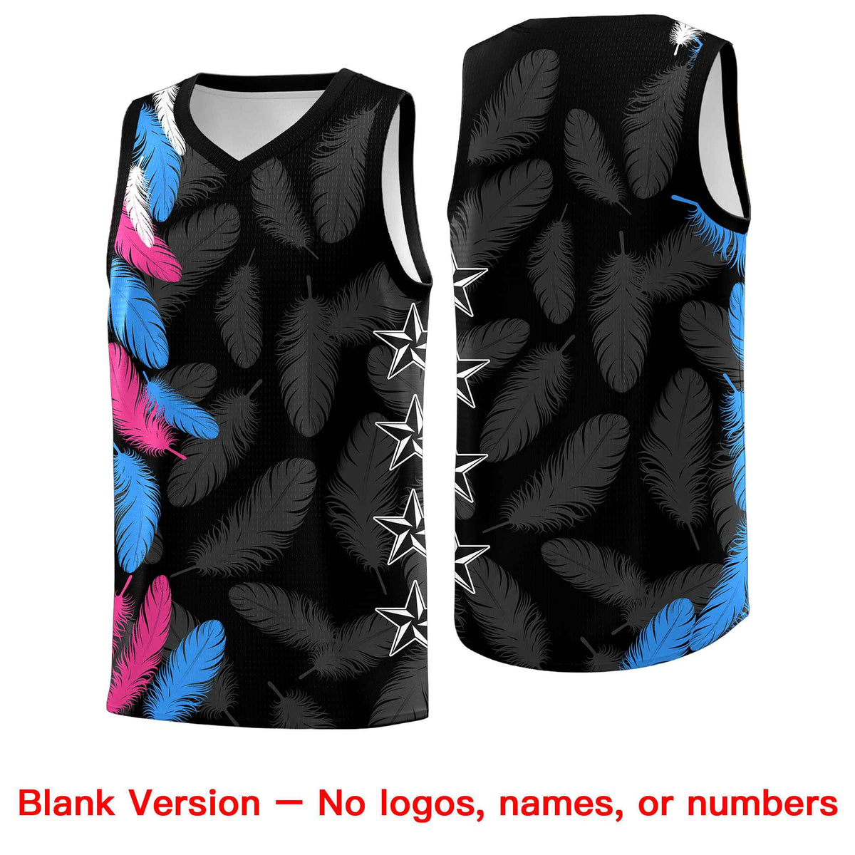 Custom Youth Basketball Jersey Navy White Feather Series Sports Uniform