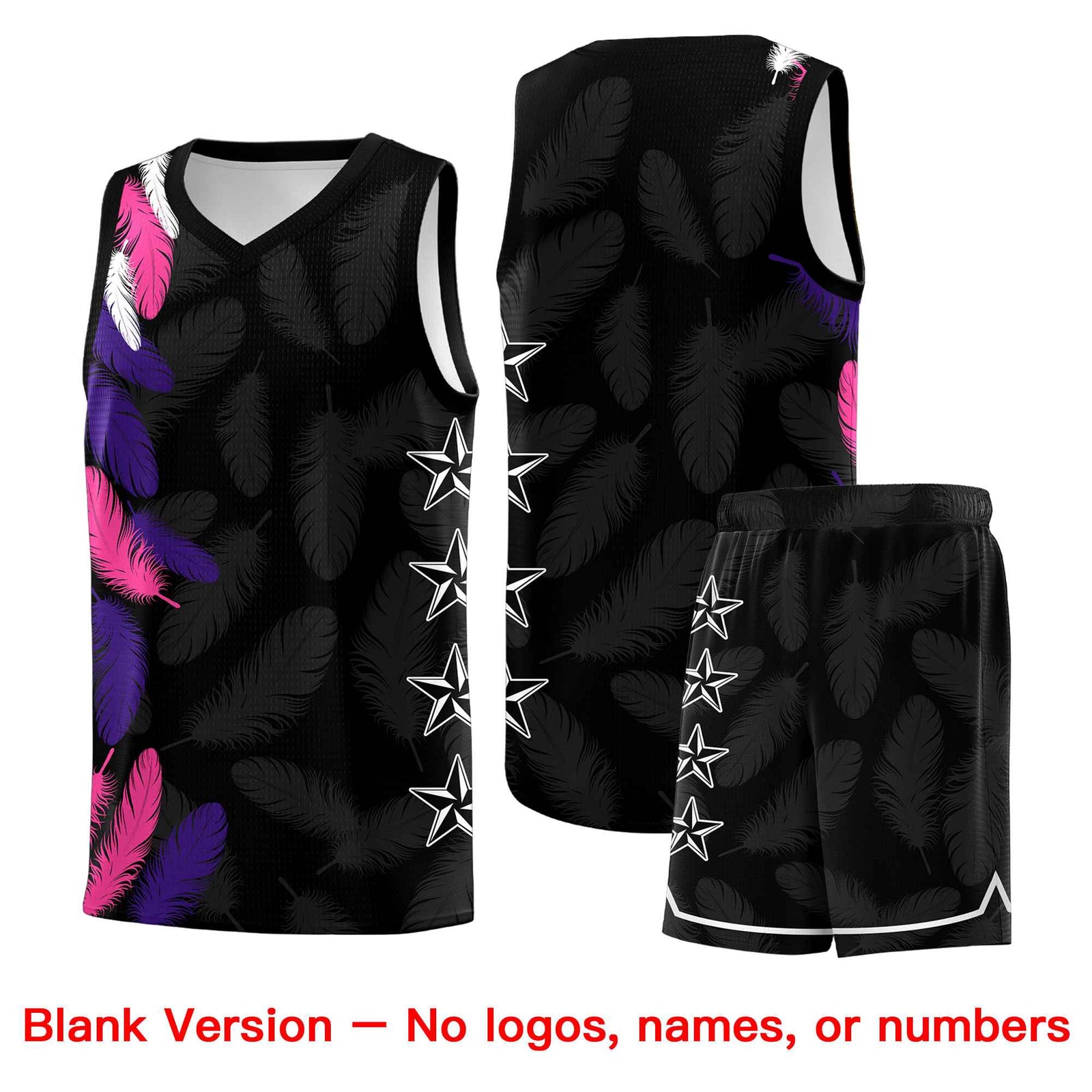 Custom Youth Basketball Jersey Navy White Feather Series Sports Uniform