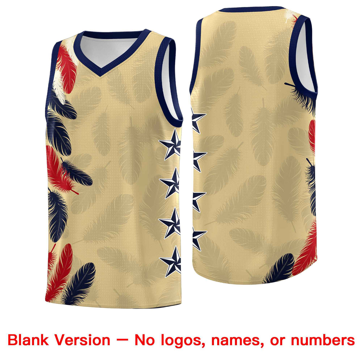 Custom Youth Basketball Jersey Navy White Feather Series Sports Uniform