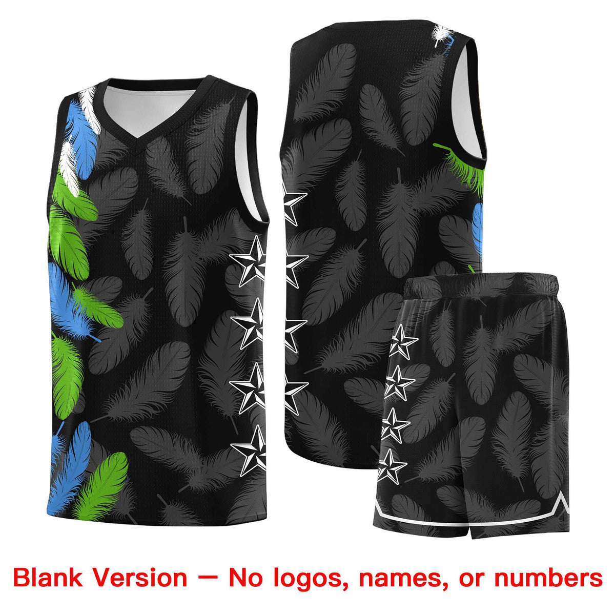 Custom Youth Basketball Jersey Navy White Feather Series Sports Uniform